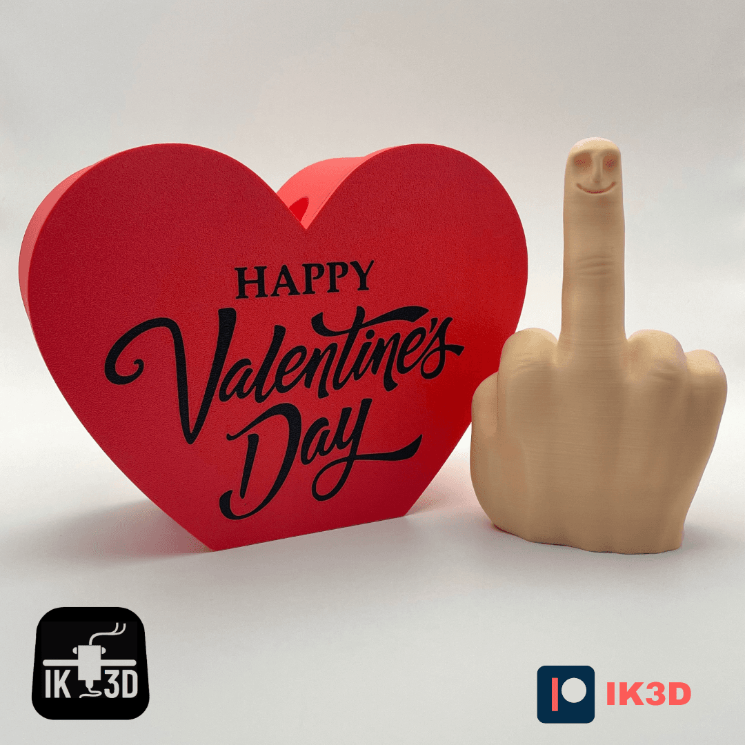 Mr Nice Guy Heart Gift Box / Hidden Middle Finger / Personalizable / Valentines Day 3d model