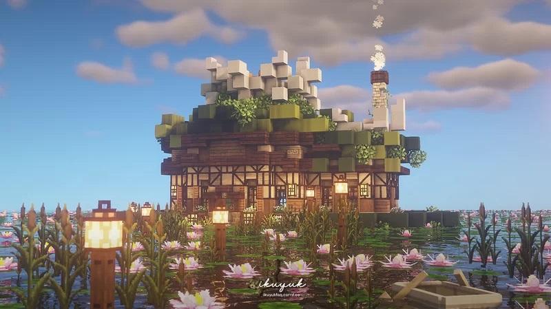 Minecraft Water Lily Cottage 3d model