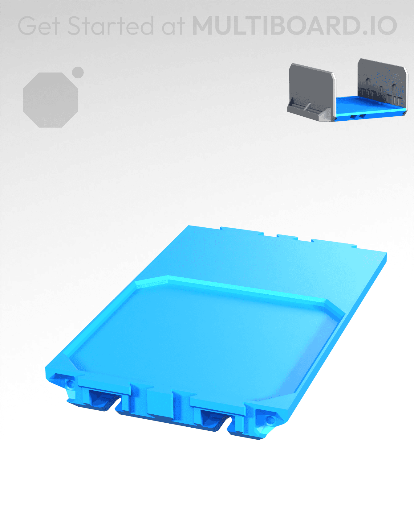 1x1.5-Deep - Internal Grid - Multibin Drawer Base 3d model