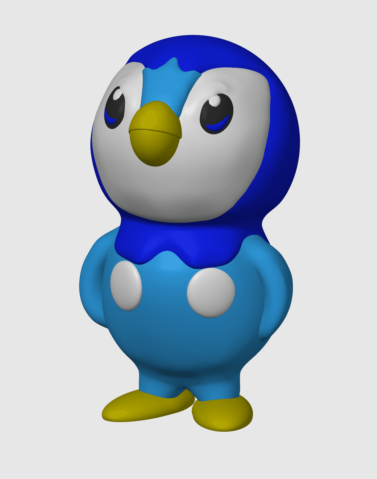 Piplup Pokemon (NoSupport, 3mf included) 3d model