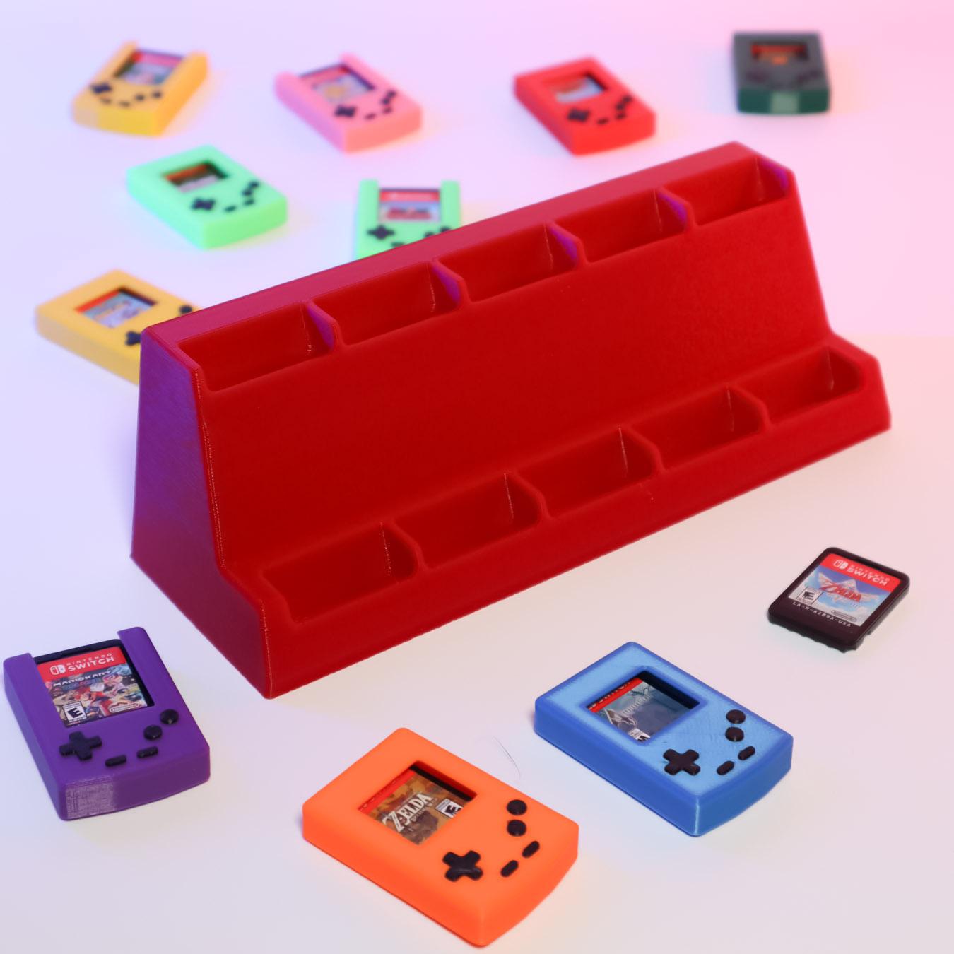 Mini Gameboy Case for Switch Game Cartridge – Display Tower (10) 3d model