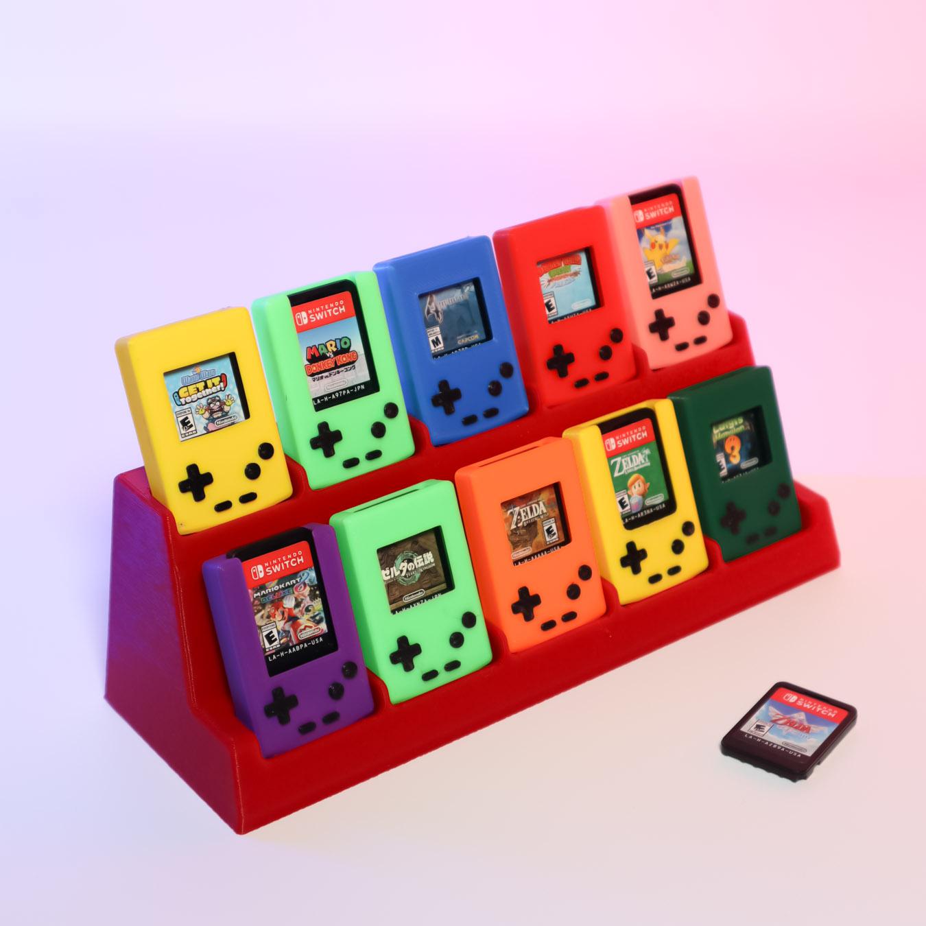 Mini Gameboy Case for Switch Game Cartridge – Display Tower (10) 3d model