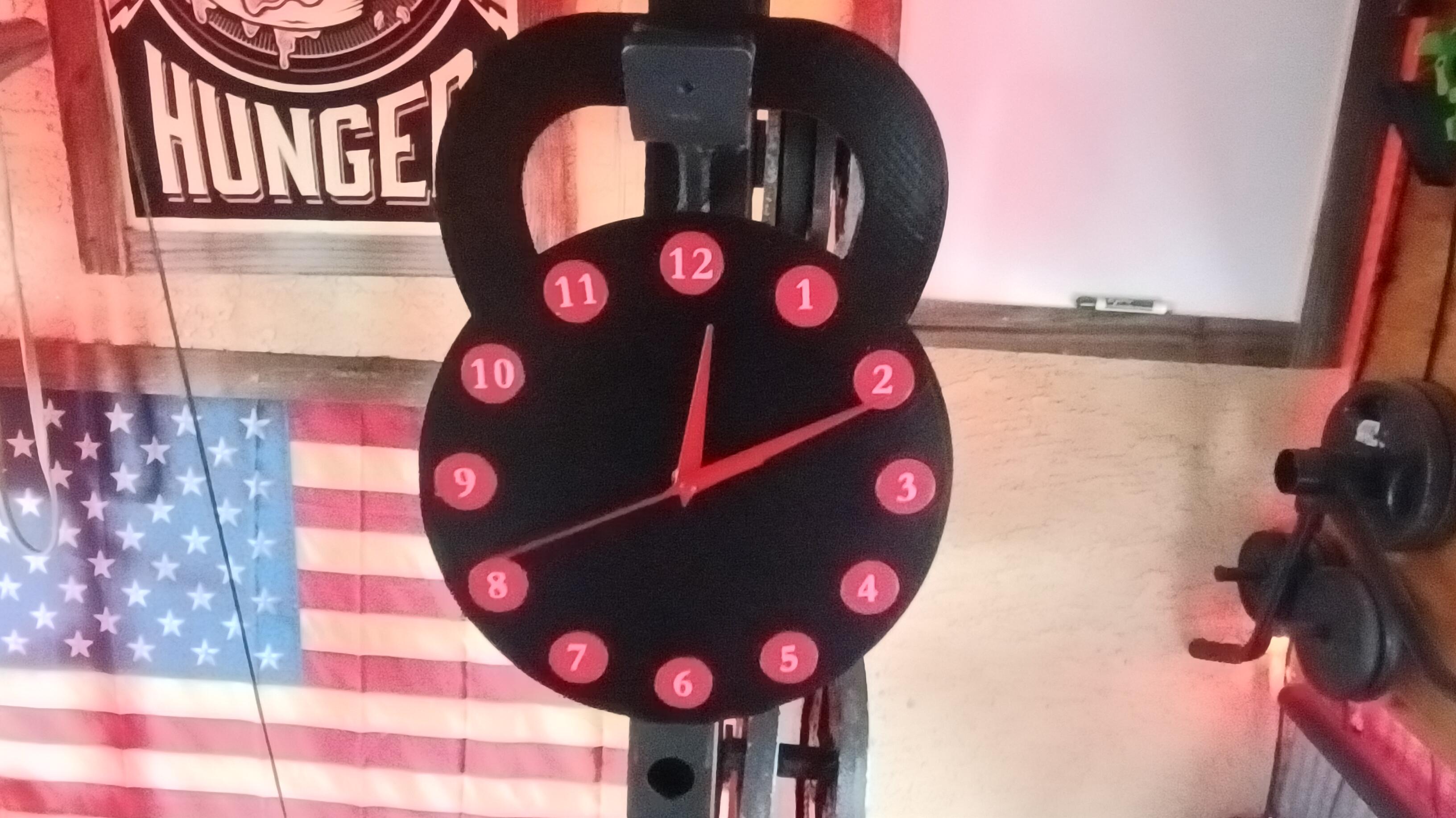 Kettlebell clock for homegym fitness  3d model