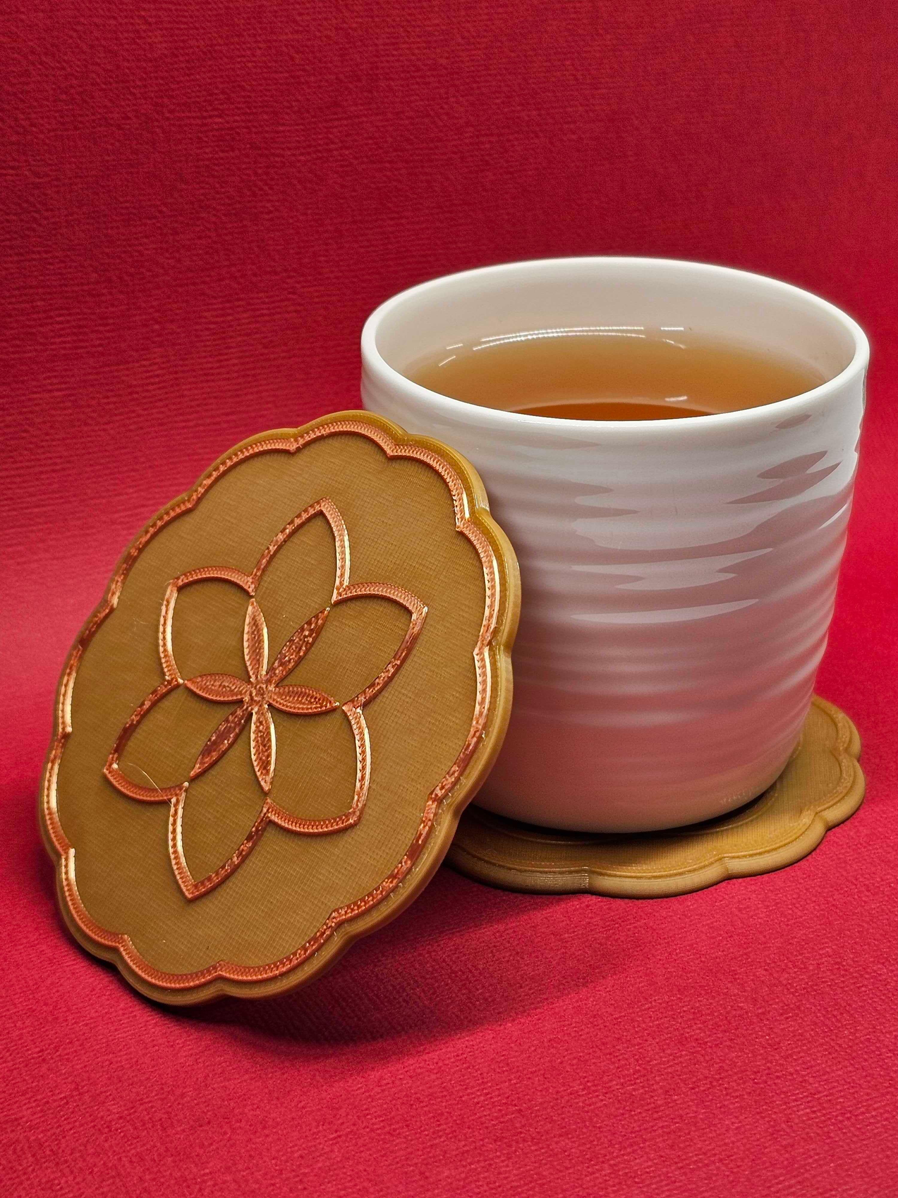 Mooncake coaster #1 | Celebrate the Mid-Autumn Festival, a Chinese holiday I call Moon Cake Day! 3d model
