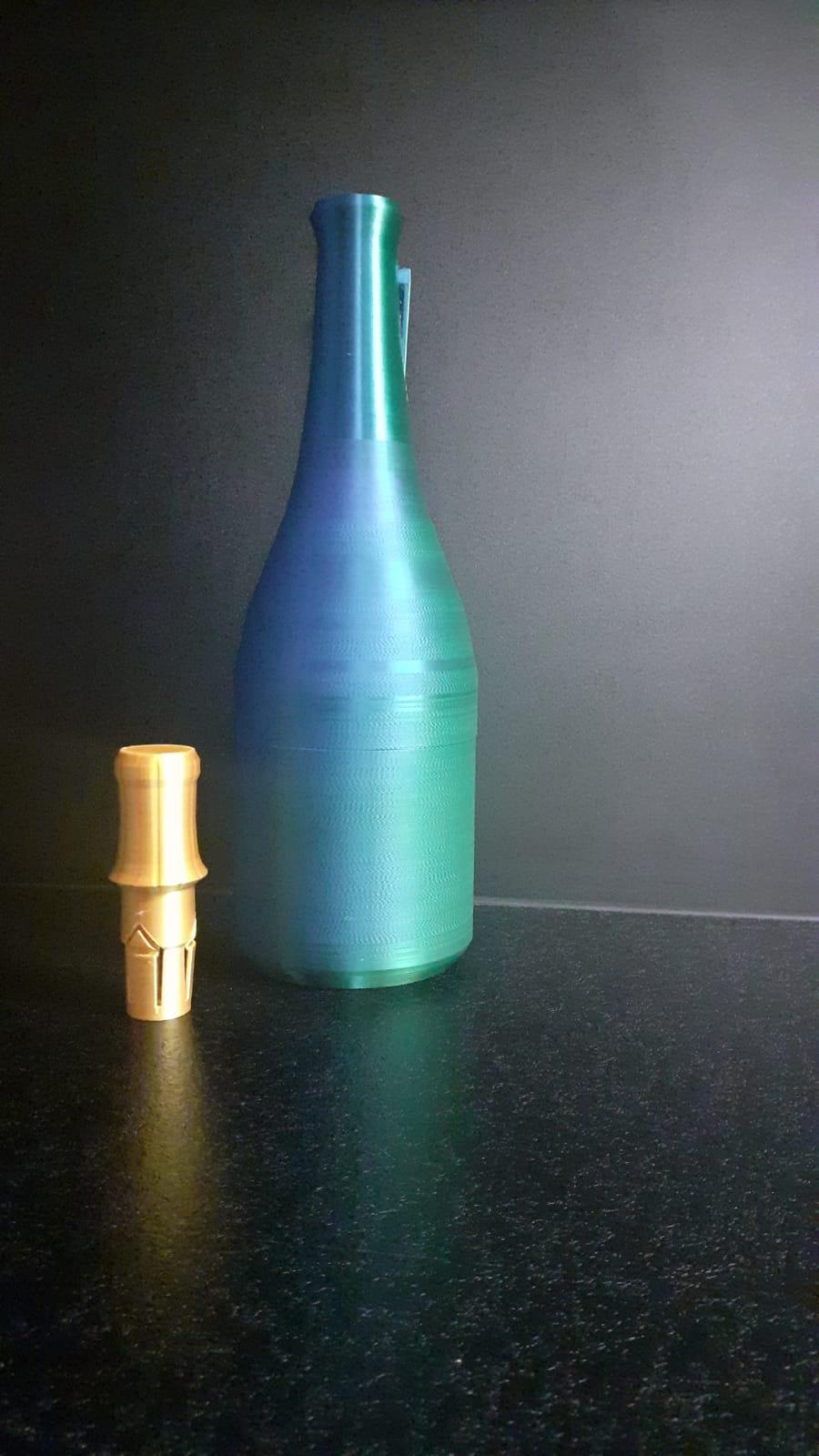 New Years Champagne bottle with shootable cork 3d model