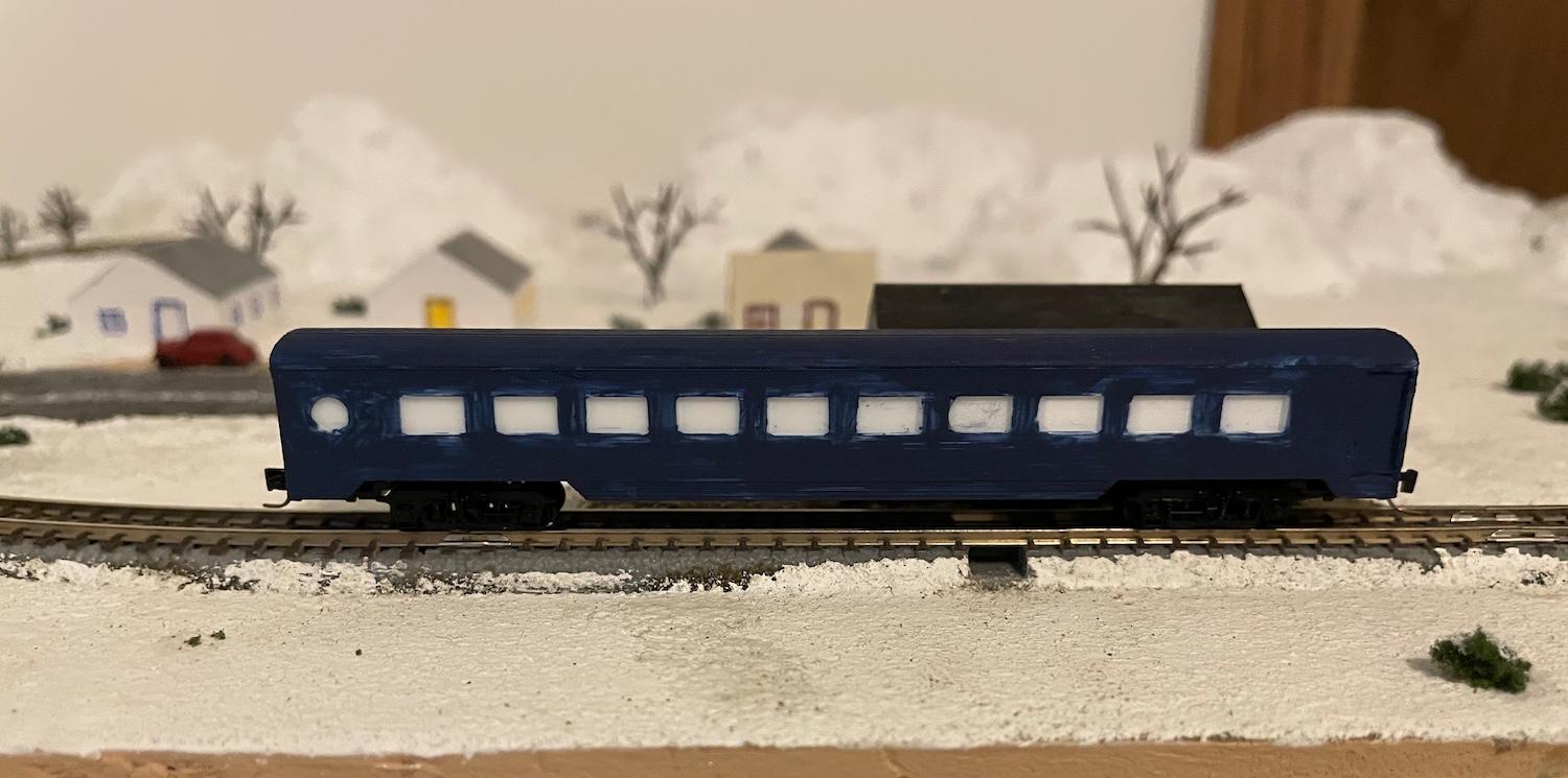 Z scale smooth-side passenger coach 3d model