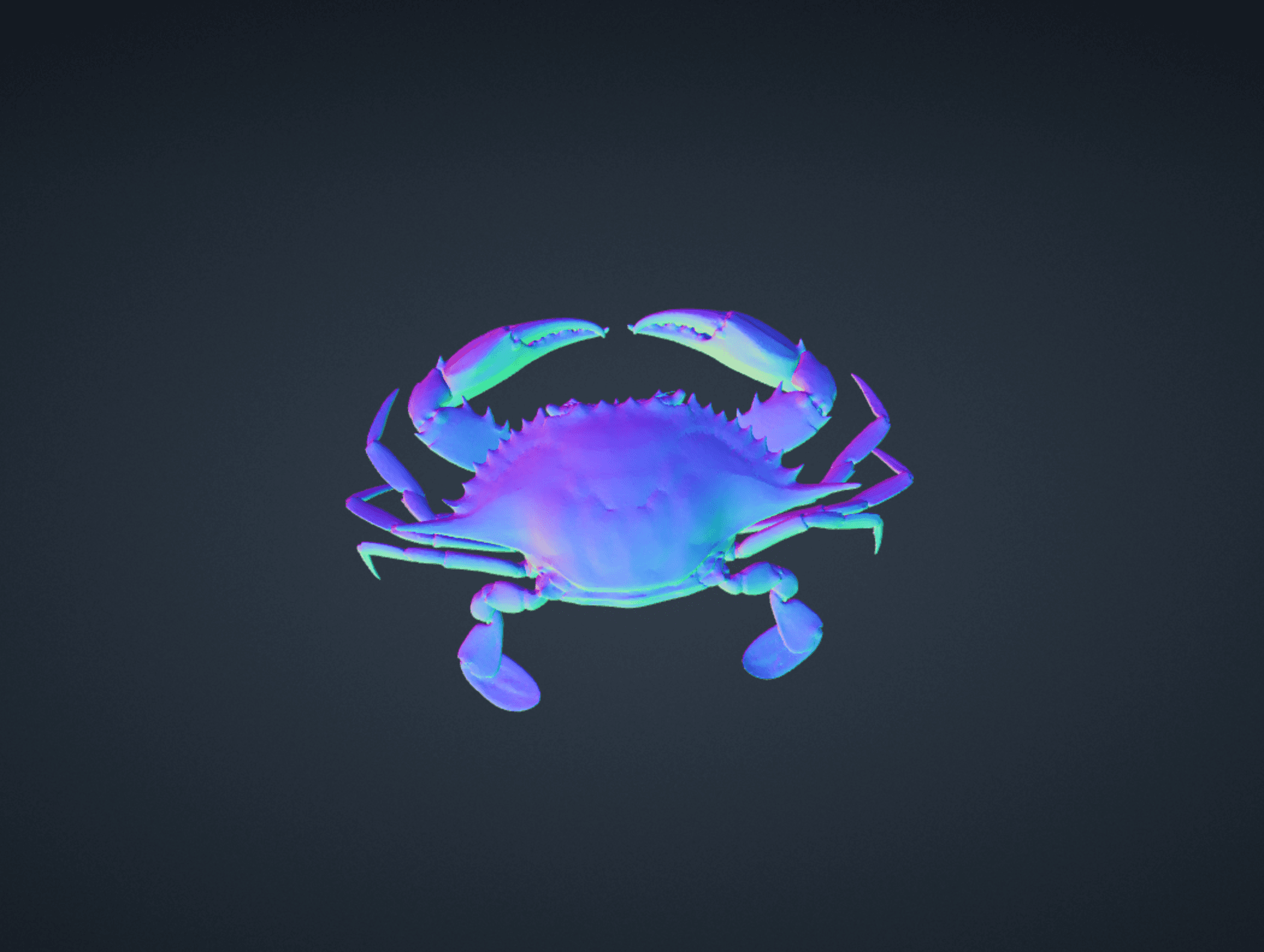 Realistic Blue Crab 3d model