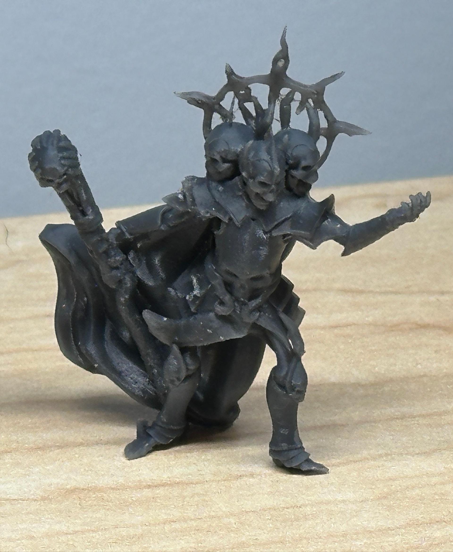 Skull Lord  - Tabletop Miniature - Printer: Anycubic Photon Mono X 6Ks 
Resin: ABS-Like Resin Pro 2 (black) 75% / Standard Resin (grey) 25% - 3d model