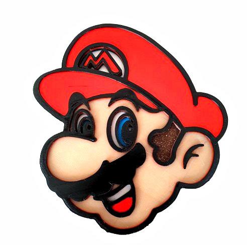 Mario Picture (easy print) 3d model