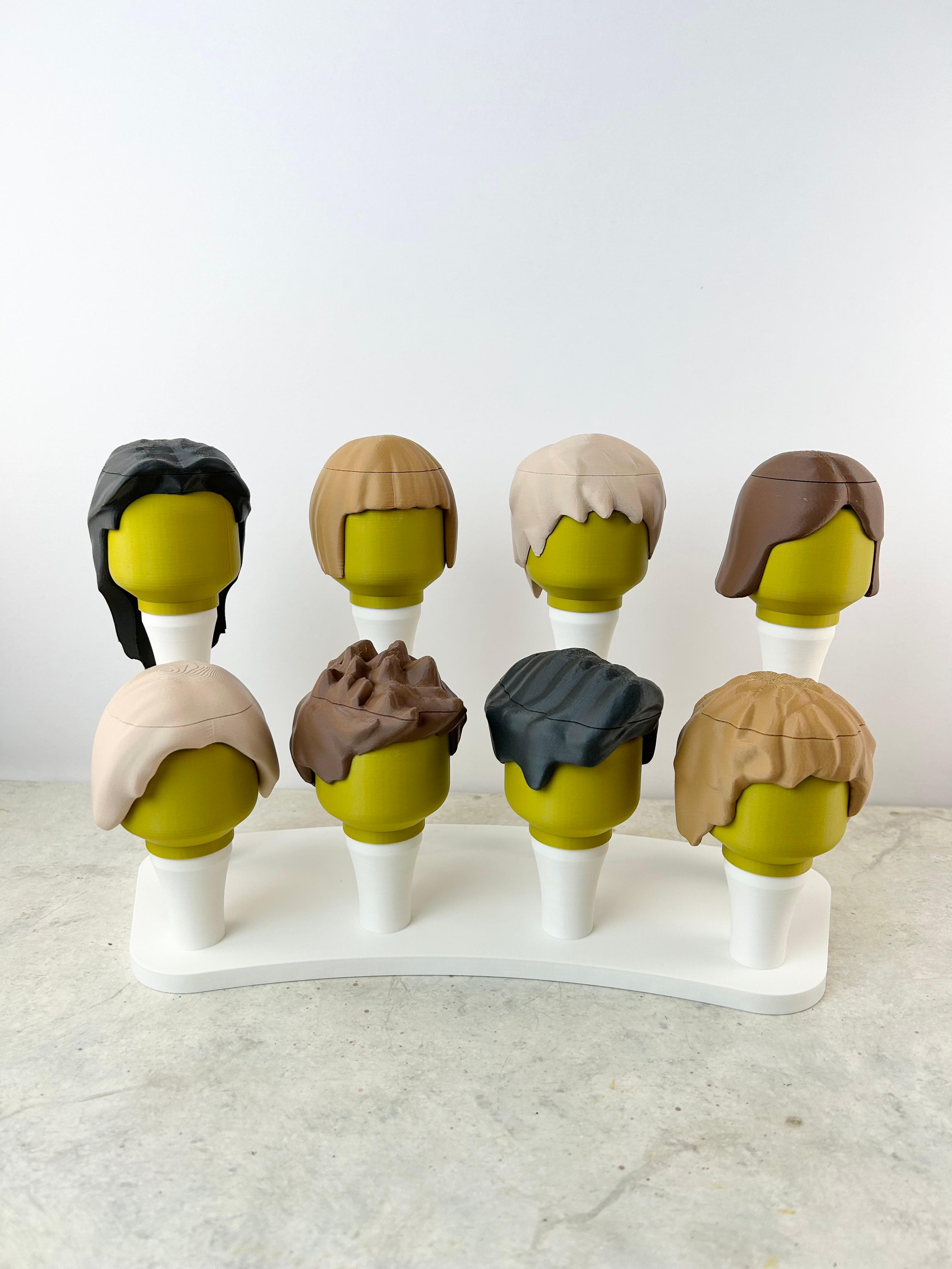 Hair Collection (9 inch brick figure hair) 3d model