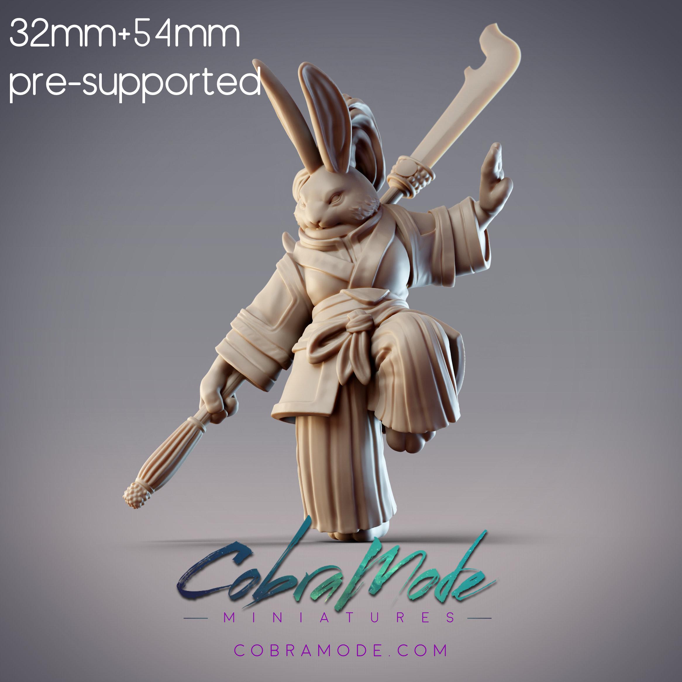 Rabbitfolk Warrior - Sunset Jade, Guanghan Swordswoman (Pre-Supported) 3d model