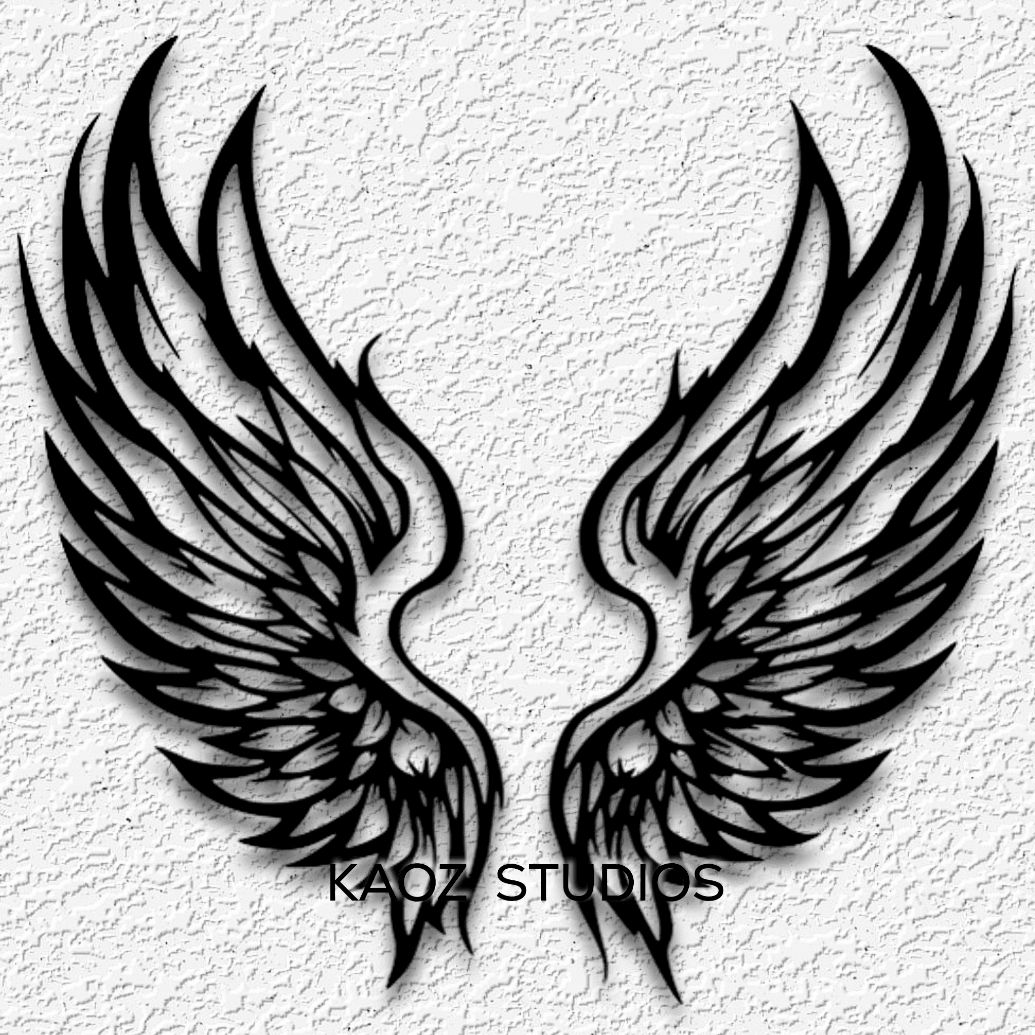 pair of wings wall decor angel wing wall art gothic decoration 3d model