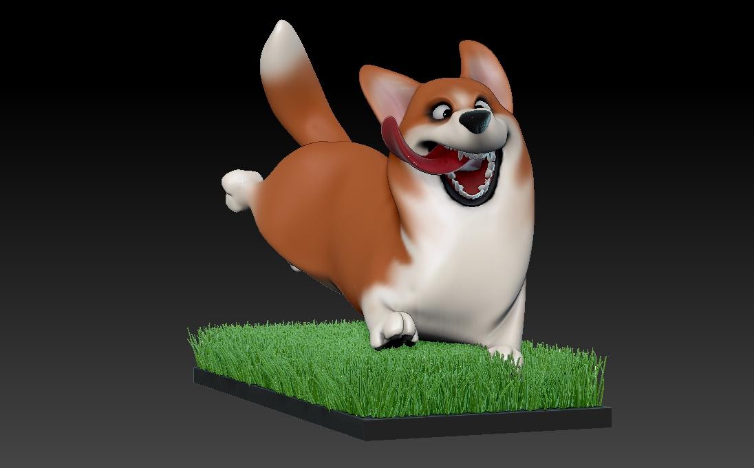  AODRABLE CORGY DOG 3d model