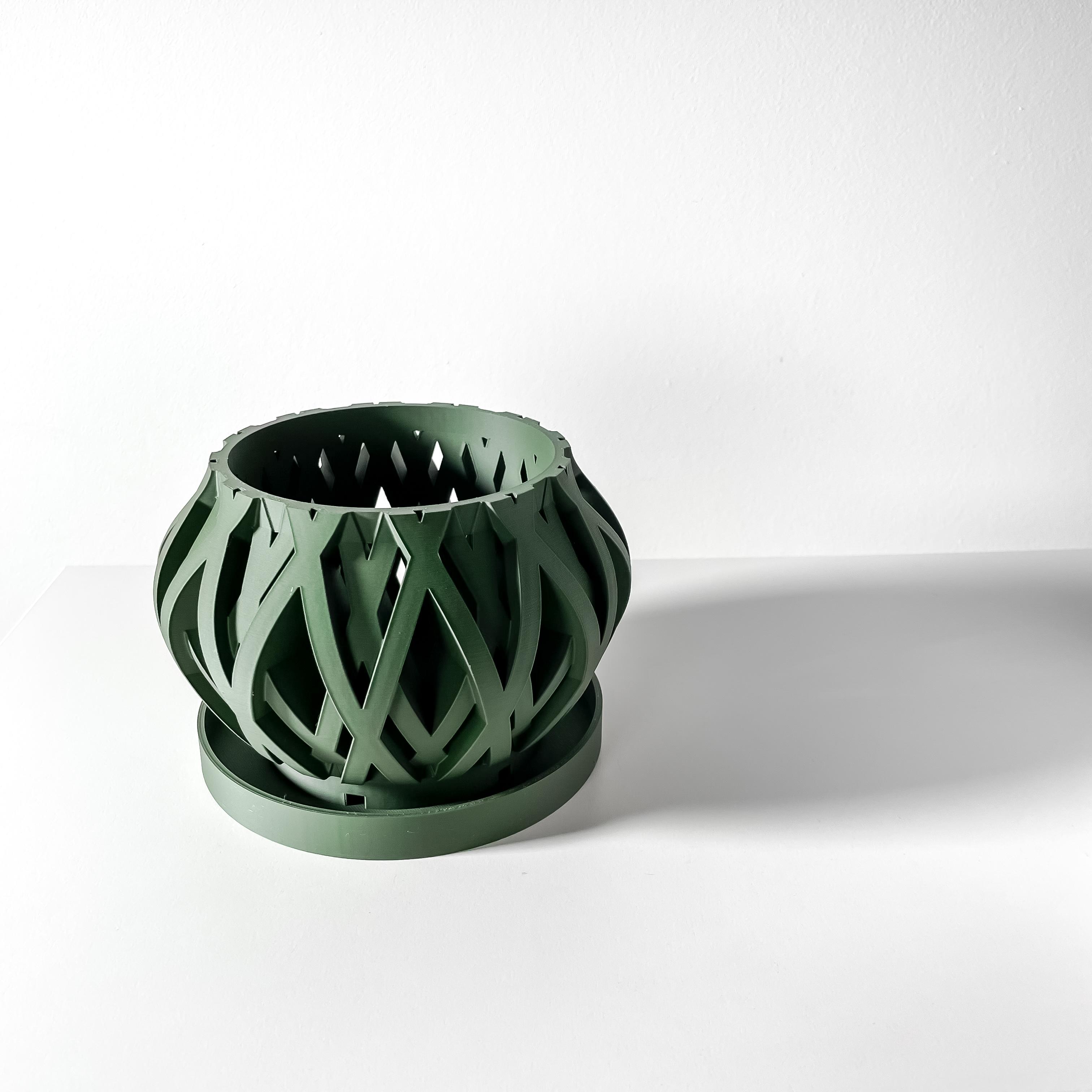 The Rimo Orchid Planter Pot with Drainage Tray | Modern and Unique Home Decor 3d model