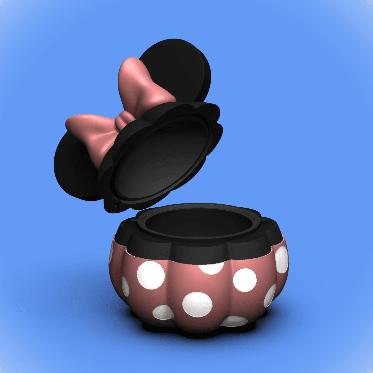Minnie Mouse Pumpkin Bowl/Lid (+Bambu 3mf Files) 3d model