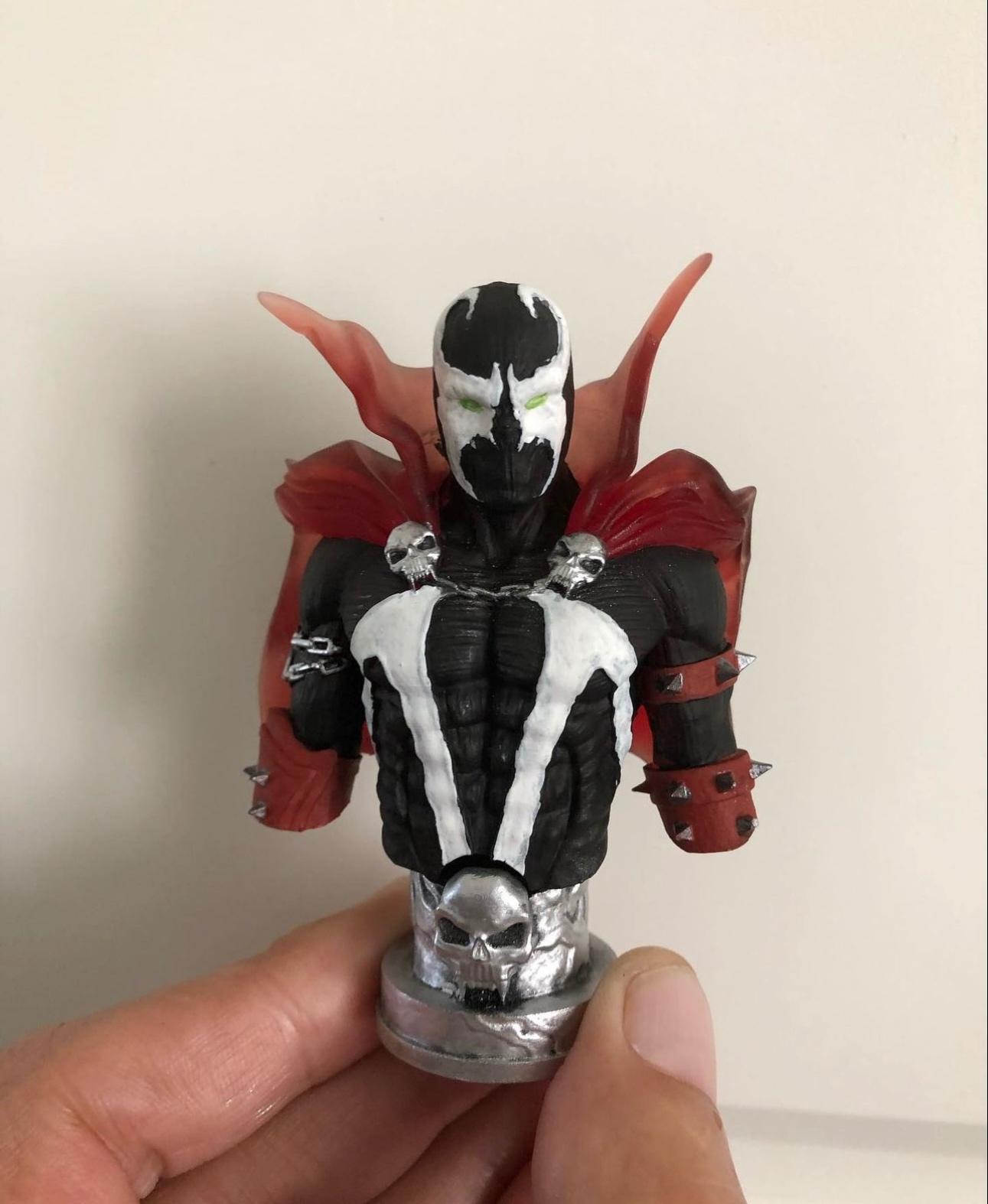 Spawn Bust (Pre - Printed 50% scale with red resin  - 3d model