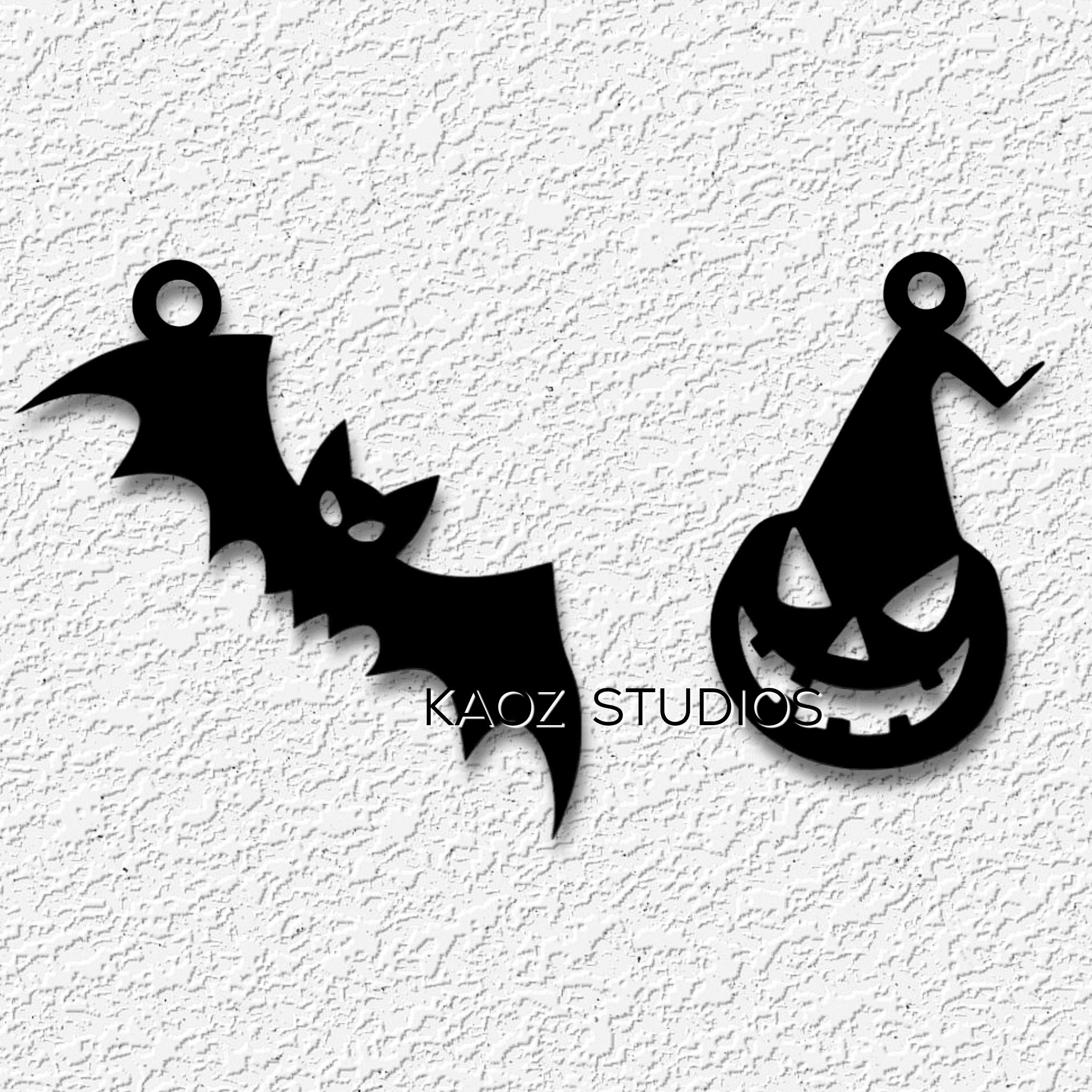 bat jackolantern charms halloween keychains 3d model