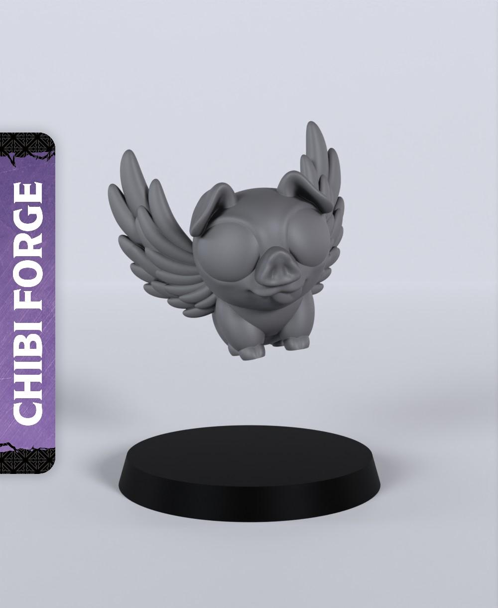 Winged Piglet - With Free Dragon Warhammer - 5e DnD Inspired for RPG and Wargamers 3d model