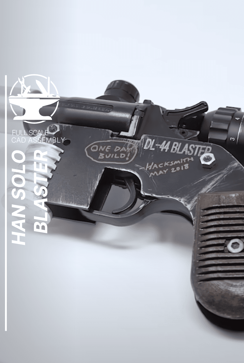 Han Solo's Blaster (3D Printable Toy) 3d model