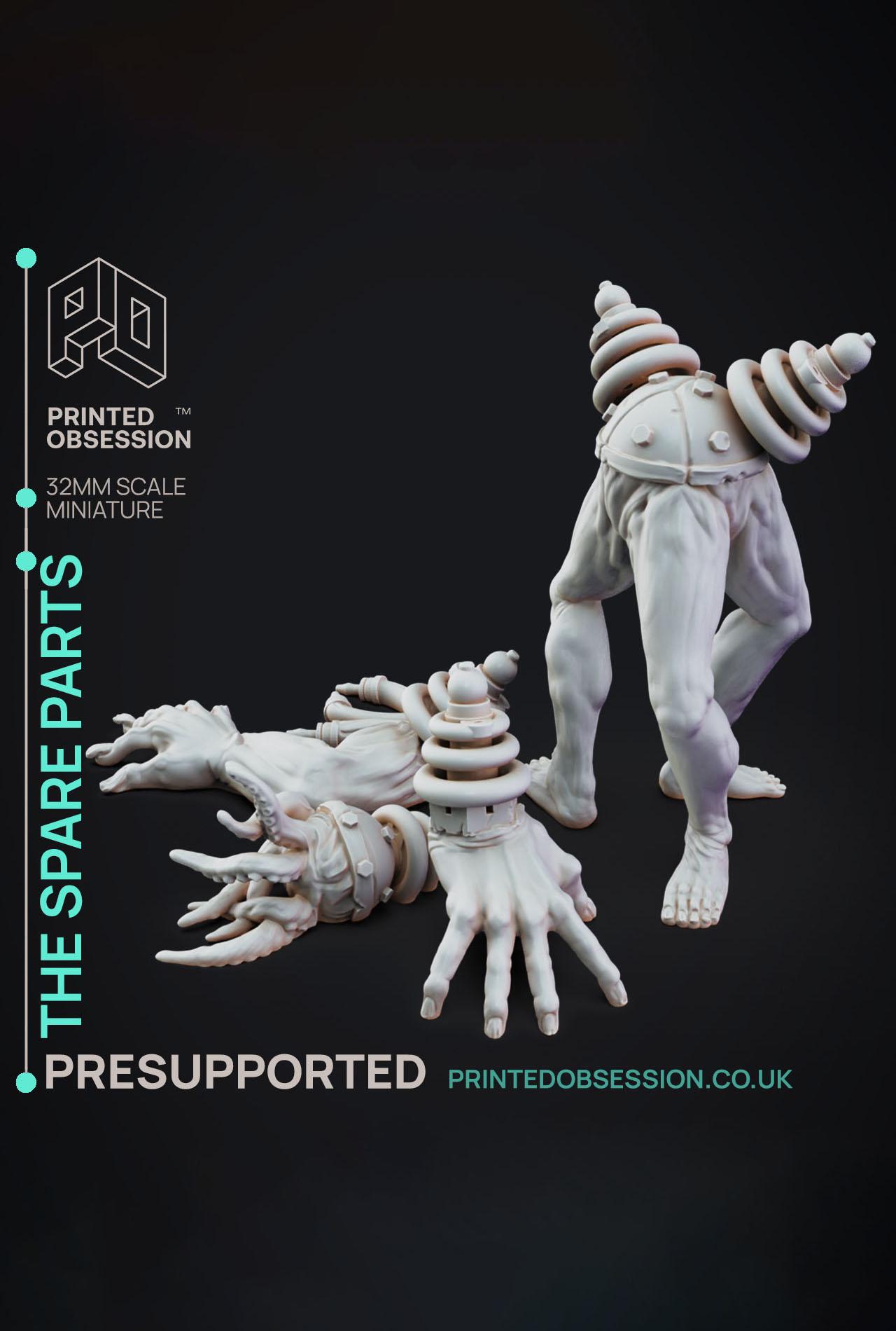 Spare Parts - Dr Frankensteins Monster - PRESUPPORTED - Illustrated and Stats - 32mm scale			 3d model