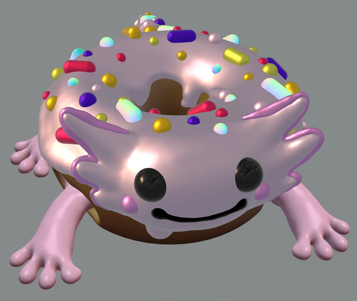 "Alotl-Donut" the Flexi Donut Axlotl 3d model