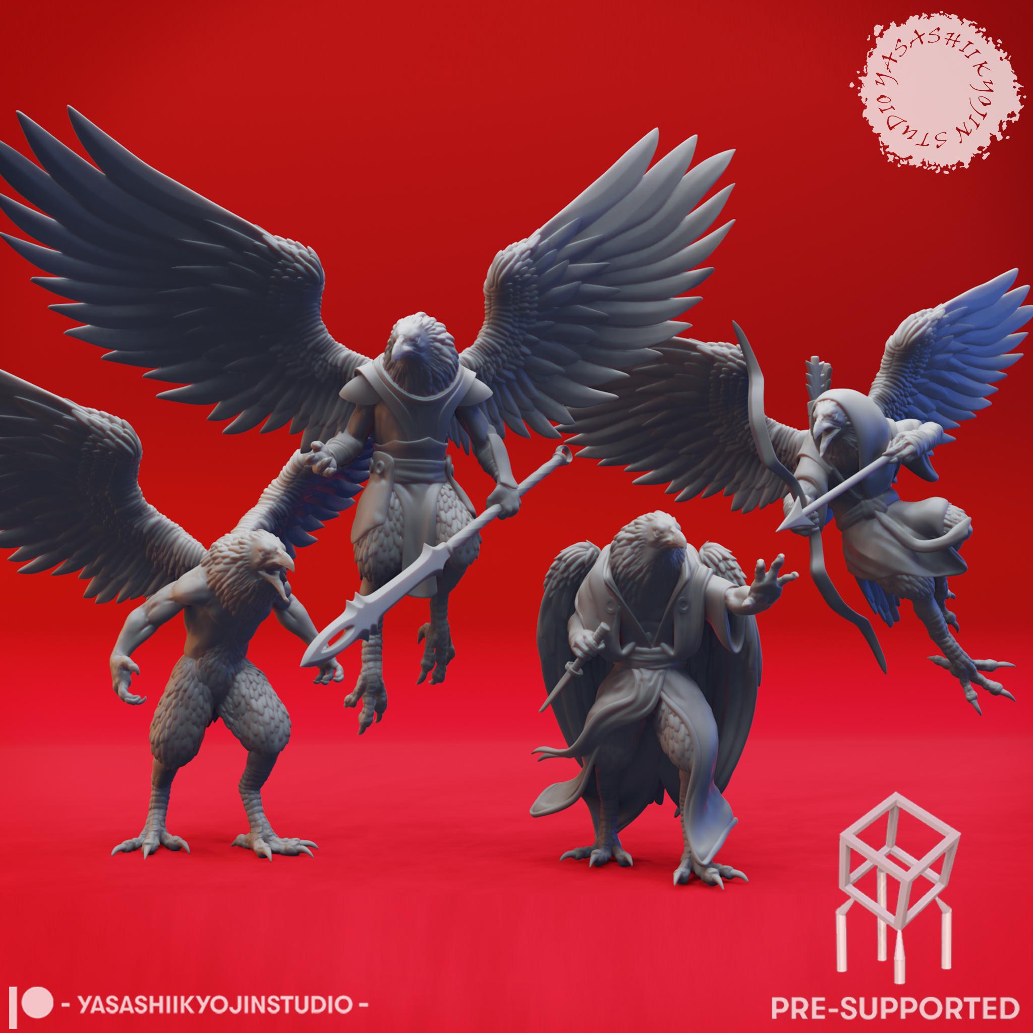 Kindness of Wereravens - Tabletop Miniatures (Pre-Supported) 3d model