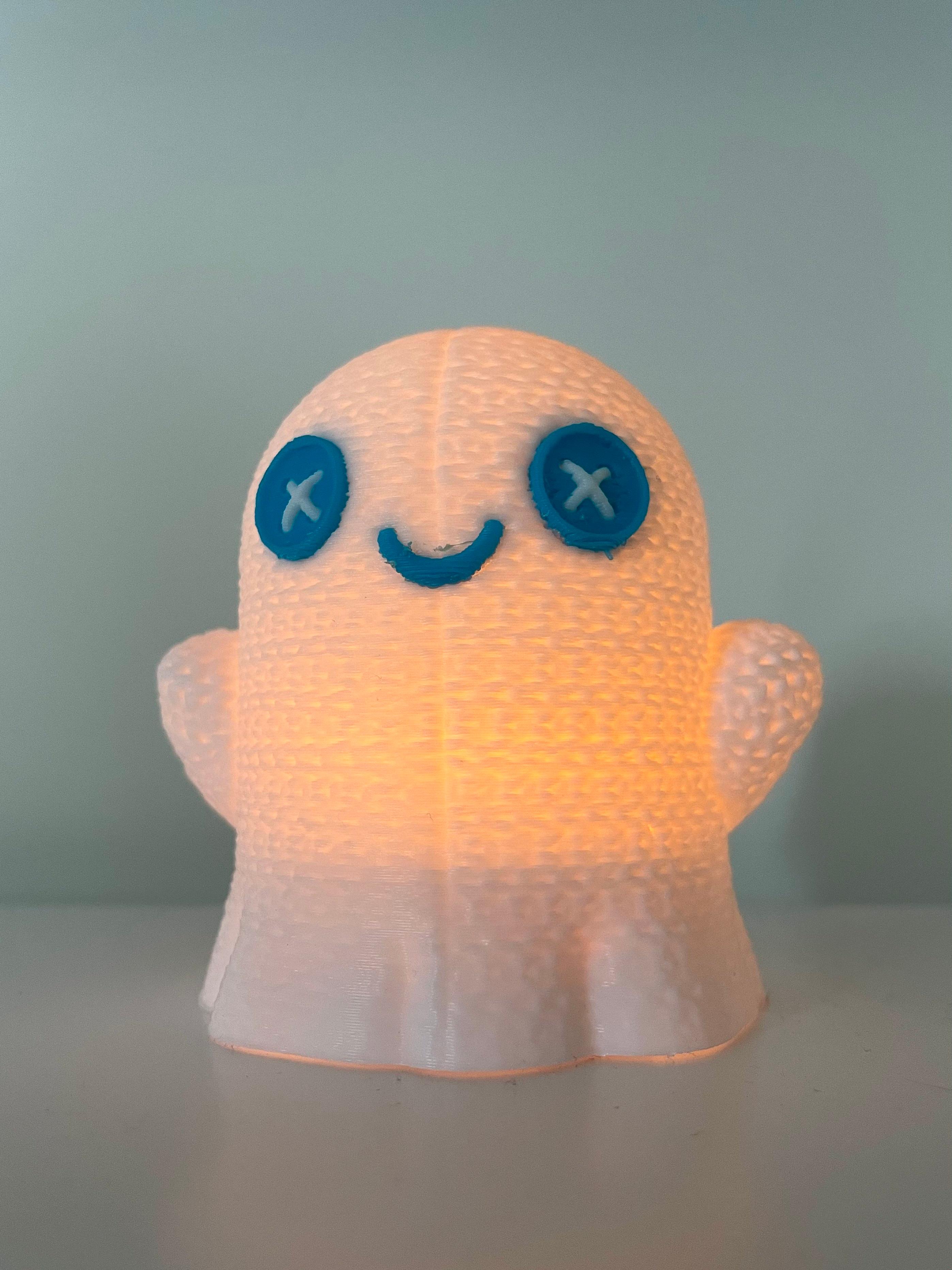 Cute Crochet Ghost Lamp / No Supports / 3MF 3d model