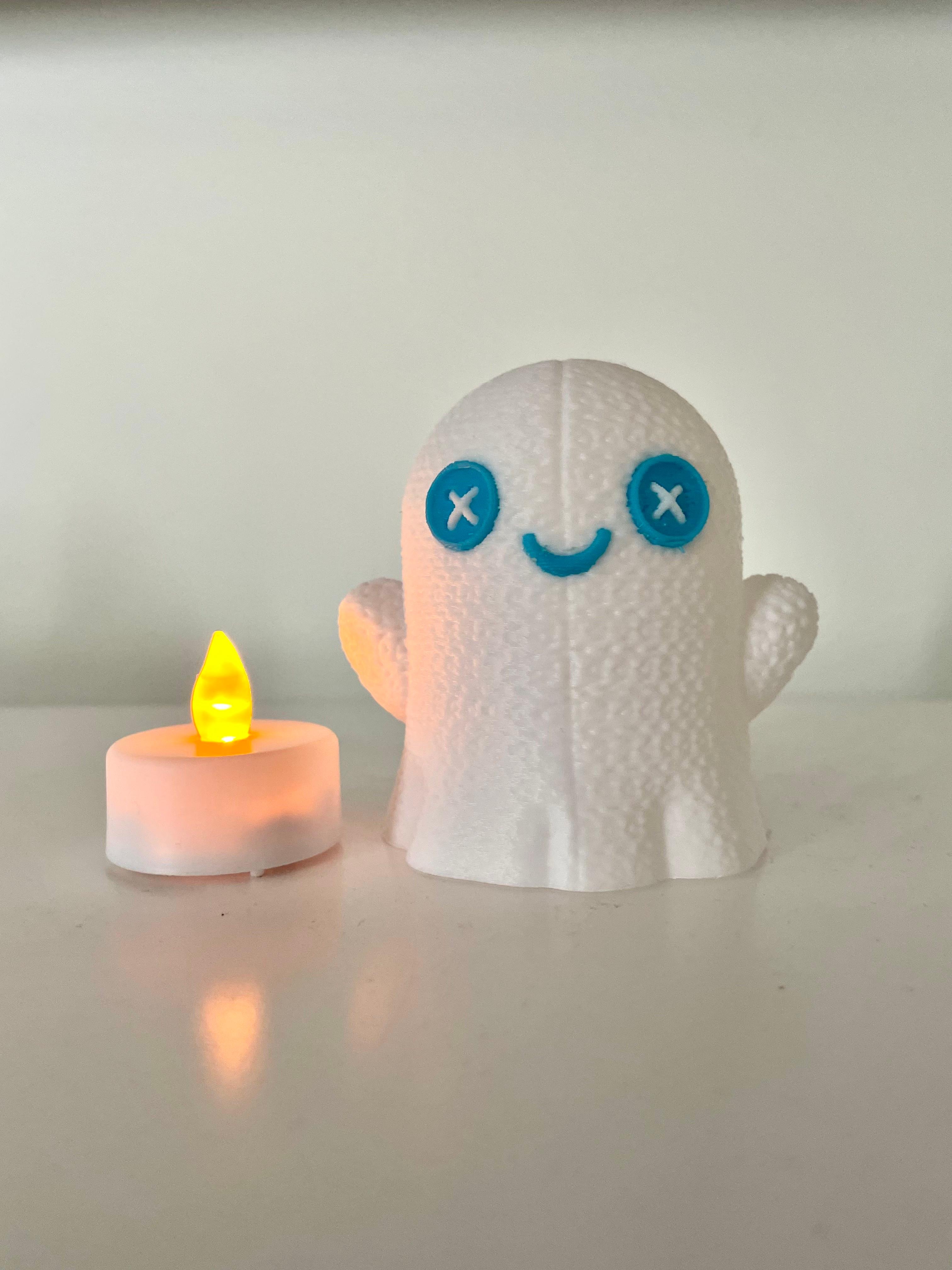 Cute Crochet Ghost Lamp / No Supports / 3MF 3d model