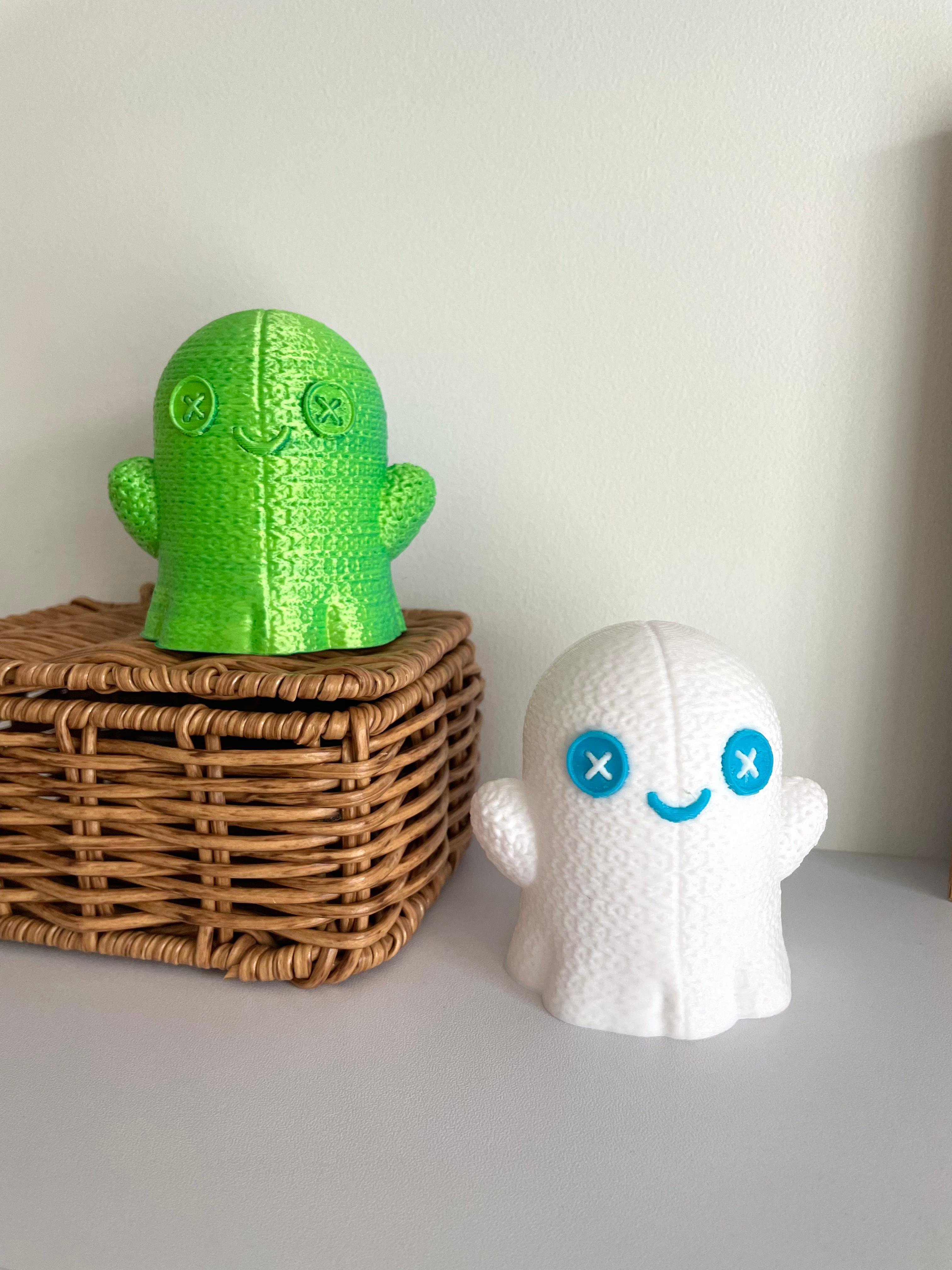 Cute Crochet Ghost Lamp / No Supports / 3MF 3d model