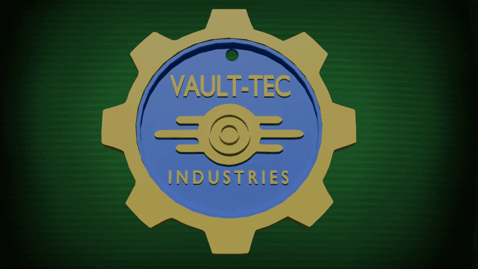 Vault-Tec Logo Keychain/Llavero 3d model