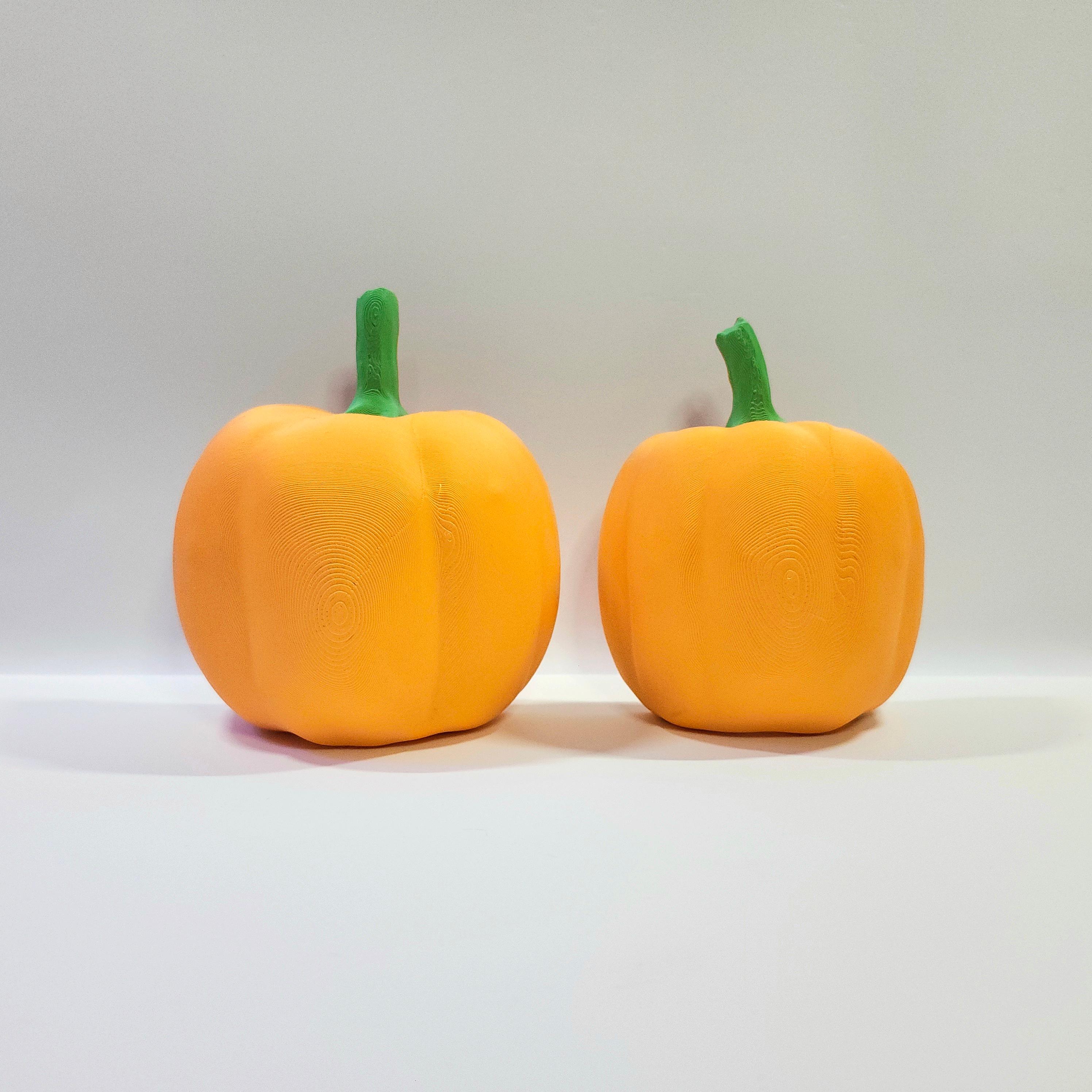 Pair of Classic Pumpkins Decorative 3D Wall Art Set :: SEASONAL [ Halloween 2024 ] 3d model