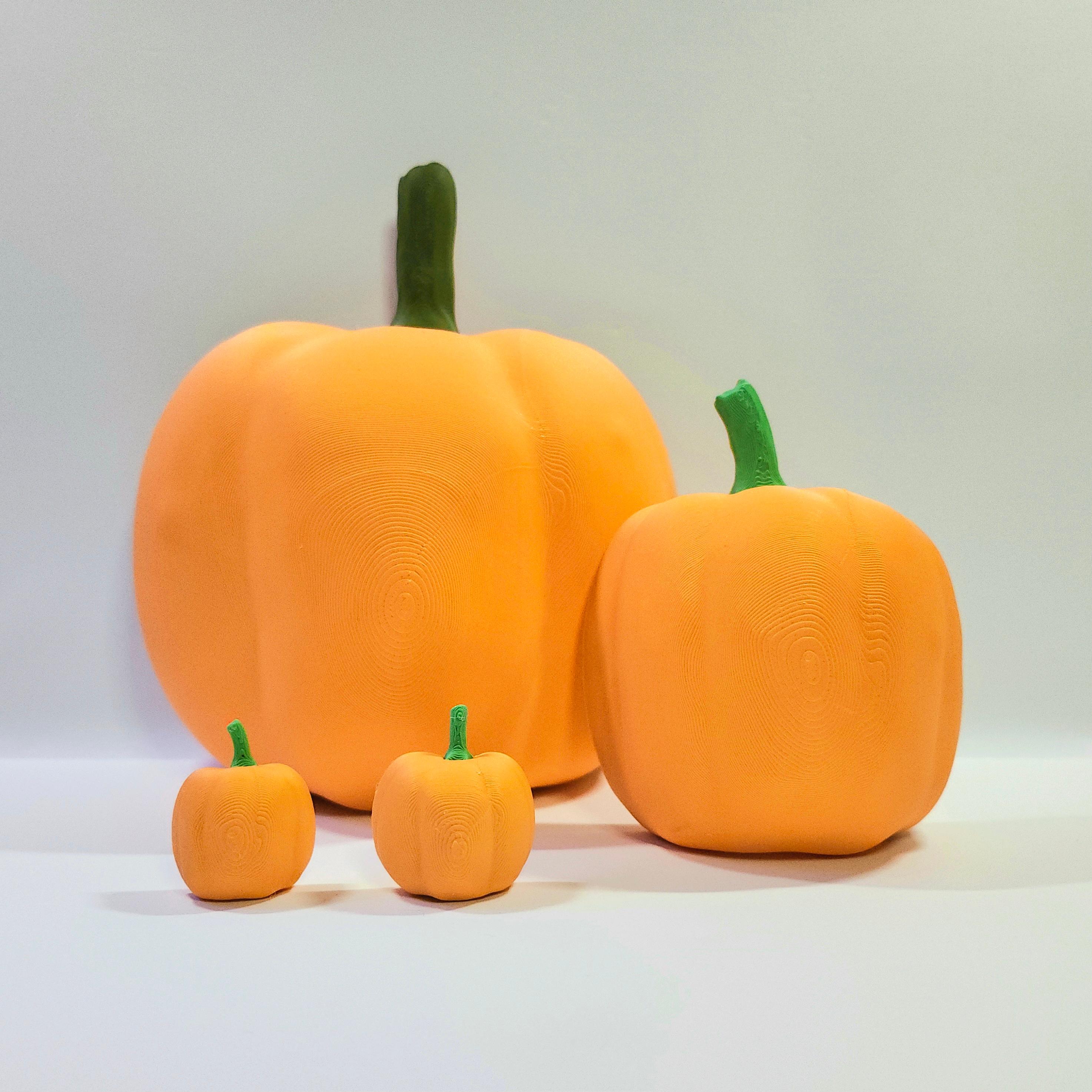 Pair of Classic Pumpkins Decorative 3D Wall Art Set :: SEASONAL [ Halloween 2024 ] 3d model