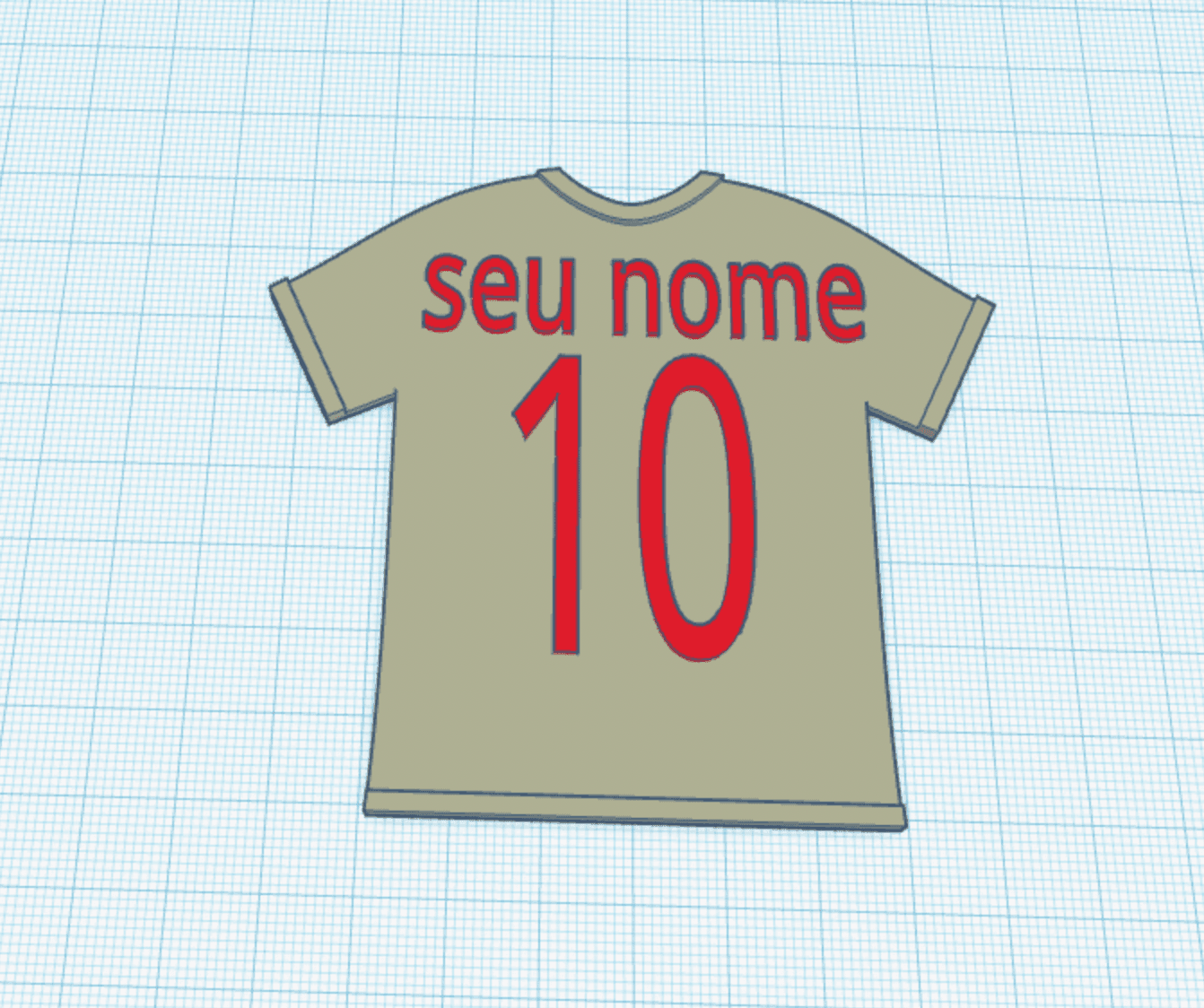 Camiseta customizável COPA DO MUNDO FIFA  3d model