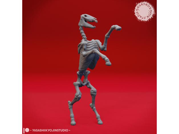 Undead Skeleton Horse - Tabletop Miniature 3d model