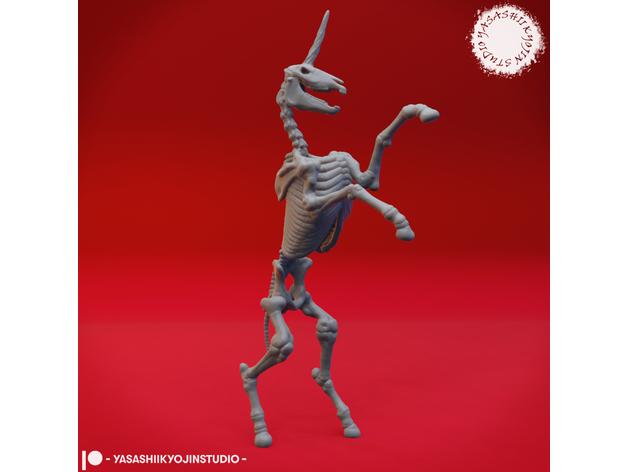 Undead Skeleton Horse - Tabletop Miniature 3d model