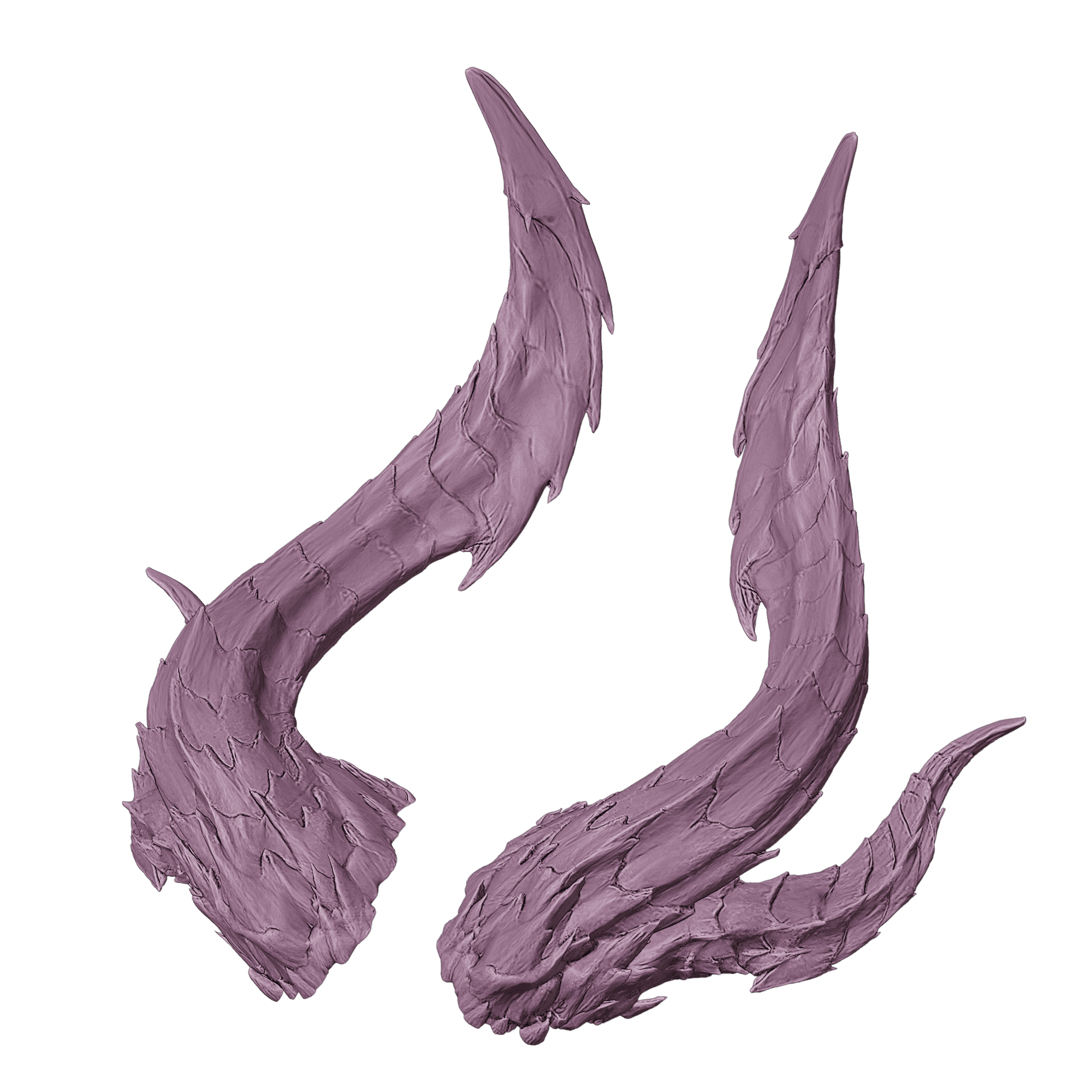 Fantasy Devil Raphael Horns set from Baldurs Gate 3 3d model