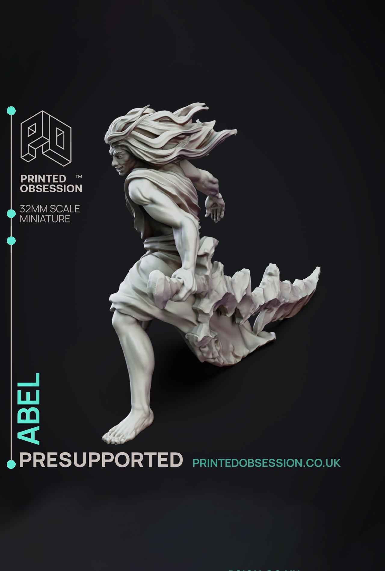 Abel - SCP - PRESUPPORTED - Illustrated and Stats - 32mm scale			 3d model