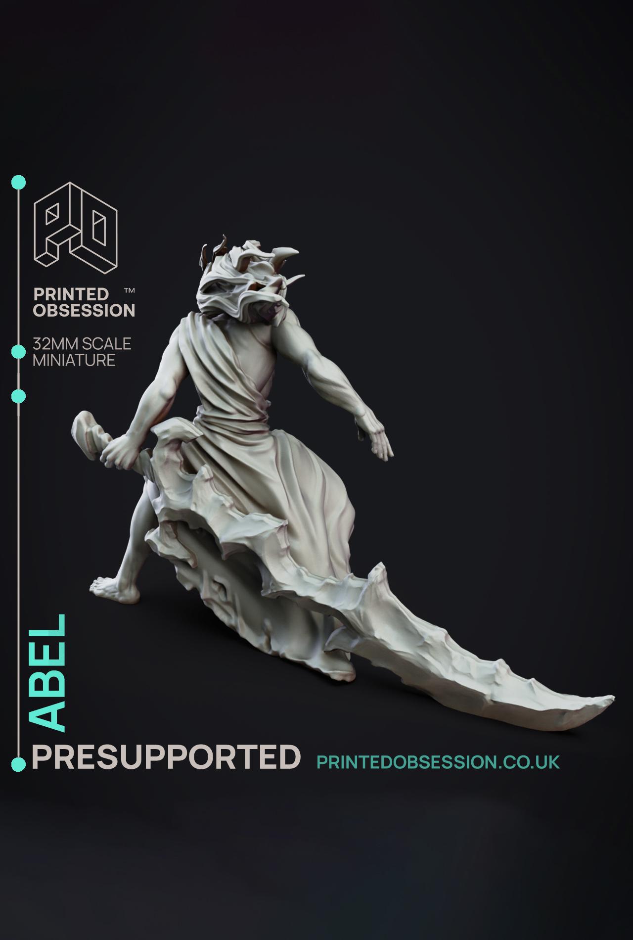 Abel - SCP - PRESUPPORTED - Illustrated and Stats - 32mm scale			 3d model