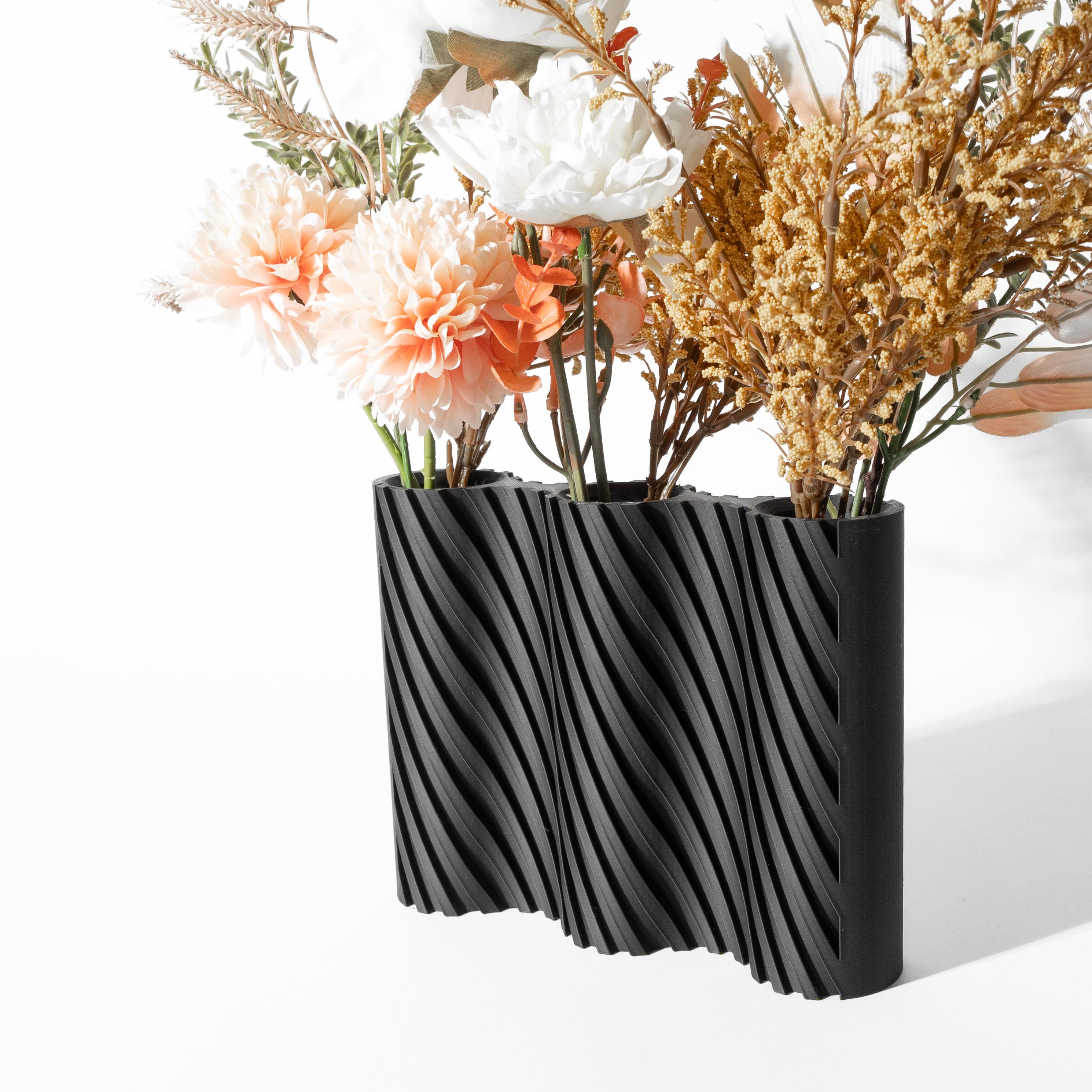 The Bora Triple Vase, Modern and Unique Home Decor for Dried and Preserved Flower Arrangement 3d model