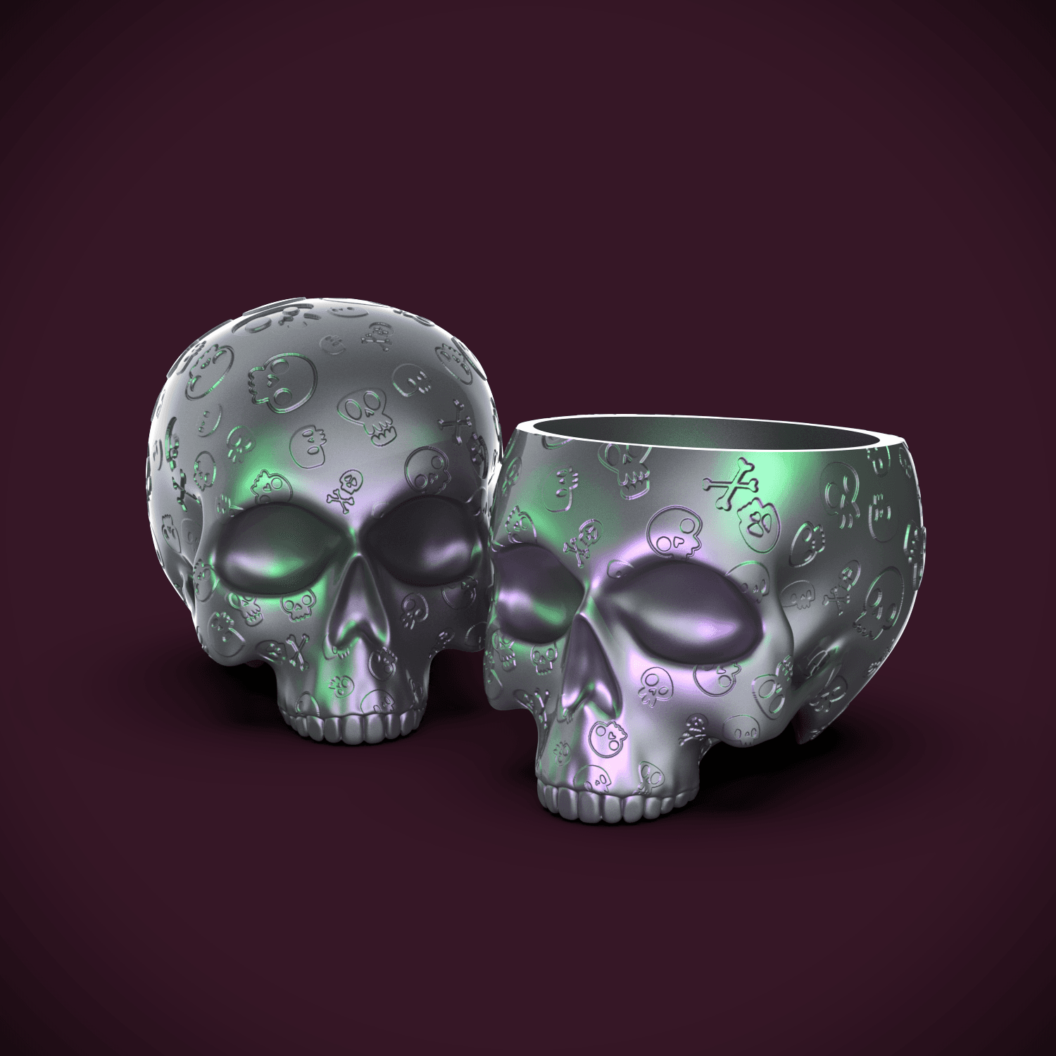 Goofy Skulls Skull Bowl/Planter 3d model