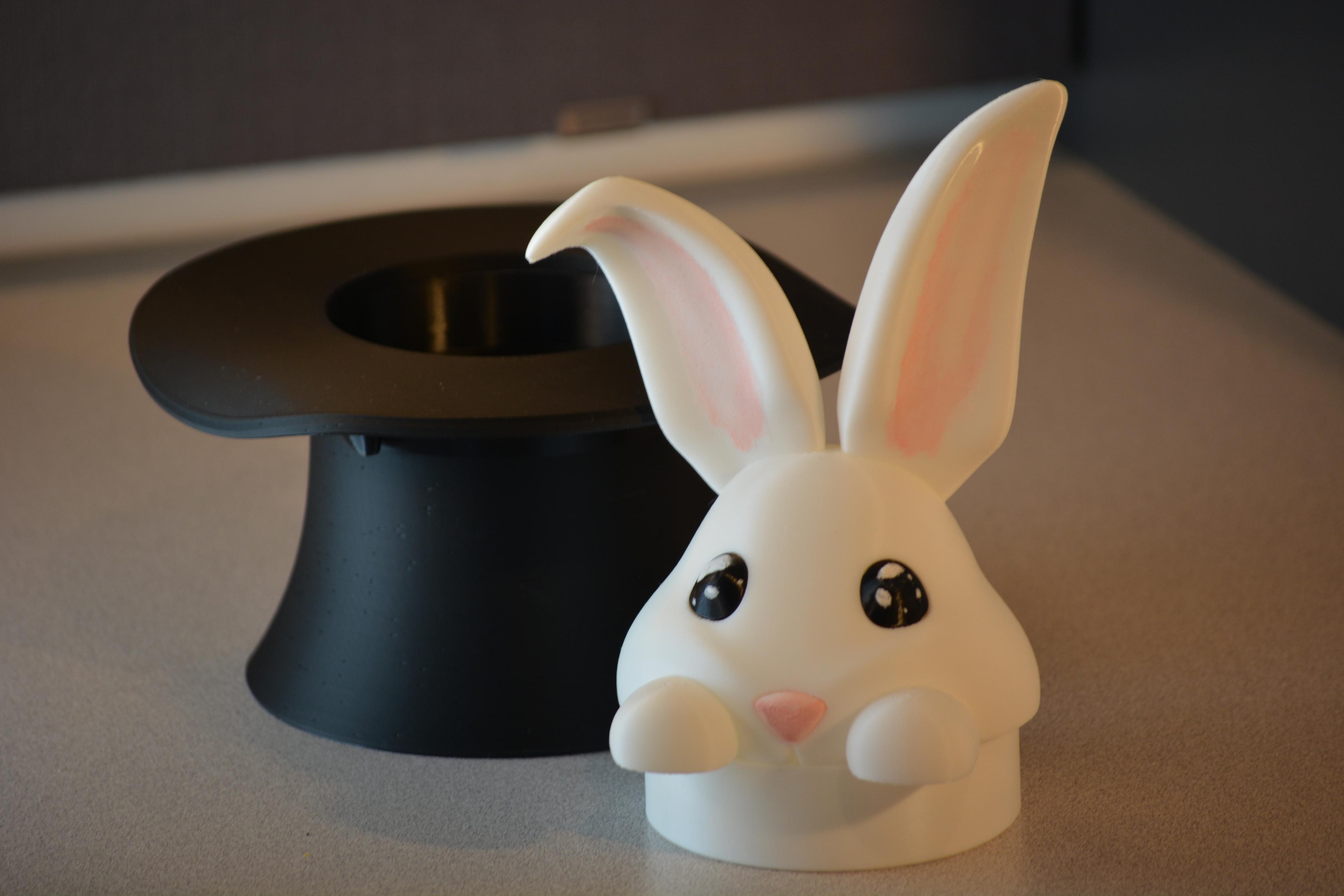 Bunny Hat - Single and Multi-material - For magicians 3d model