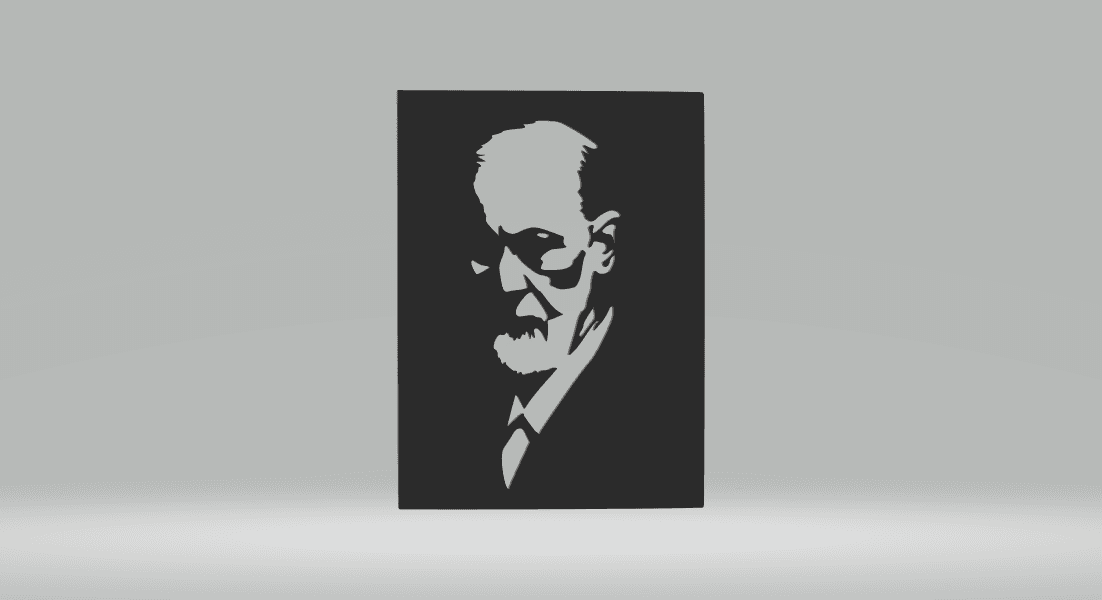 Freud 2D Art Frame.stl 3d model