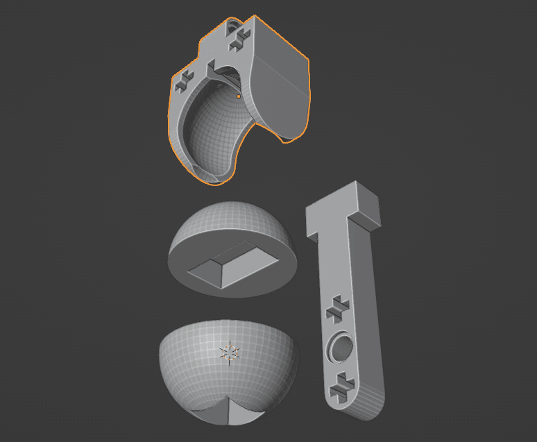 LEGO 2xL Balljoint 3d model