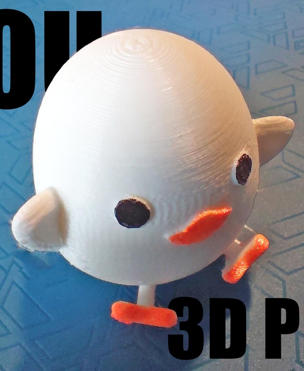 Cute Duck ( Easy Print Minimal Supports ) 3d model