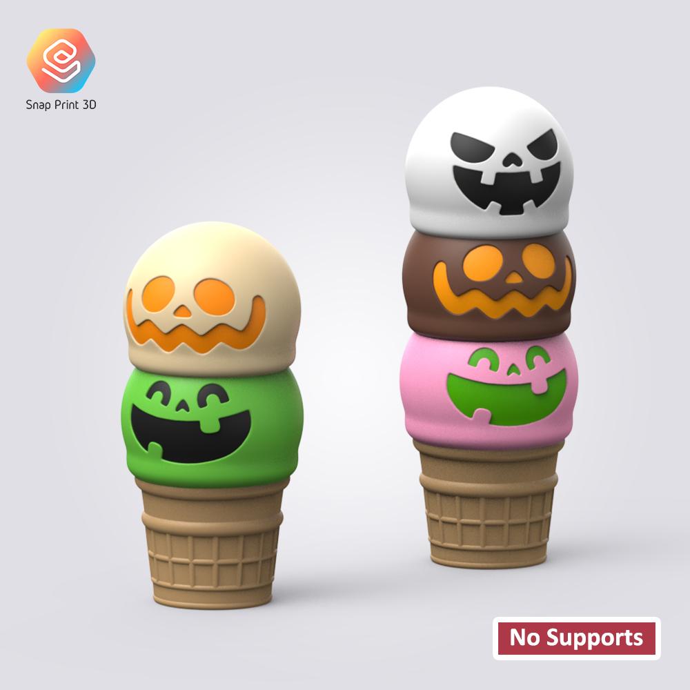 Halloween Pumpkin Ice Cream 3d model