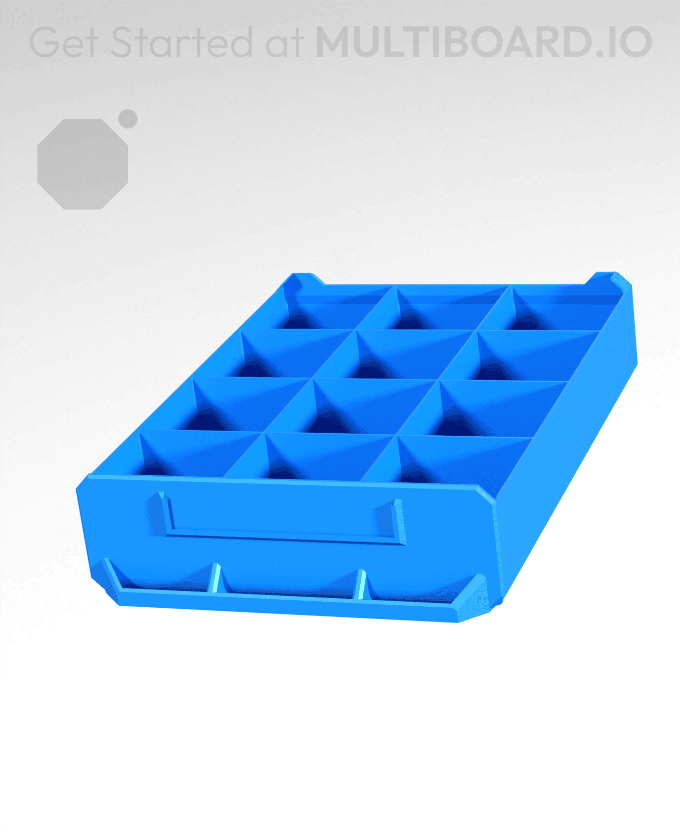 3x1x4-Deep - Grid Divided - Multibin Simple Drawer 3d model