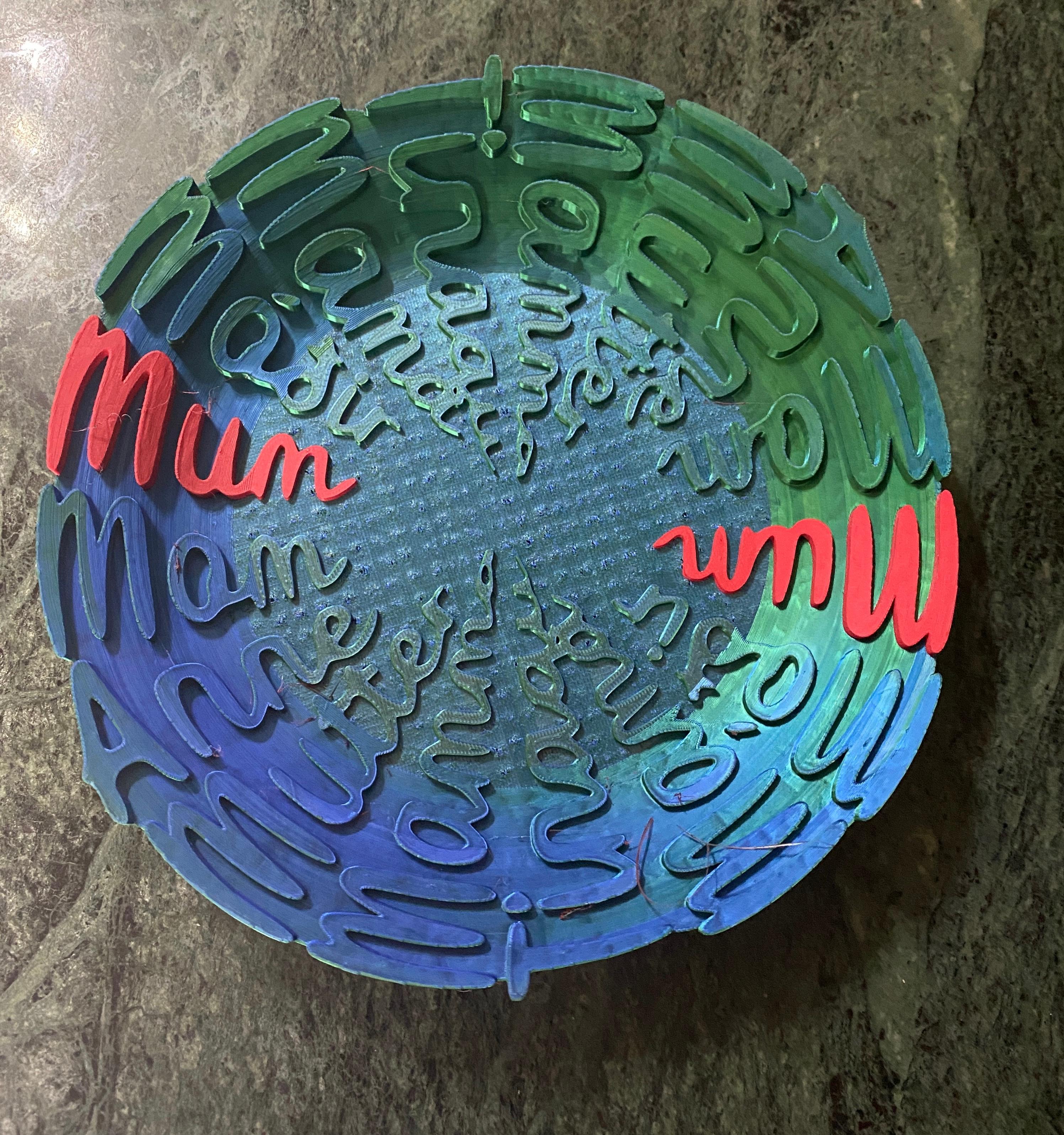 Mothers Day Bowl - Thank you for this model, my wife’s mother really liked it. Printed on the Bambu X1C with AMS using 3D Jake Metallic Emerald and Bambu PLA Matte Scarlet Red.  - 3d model