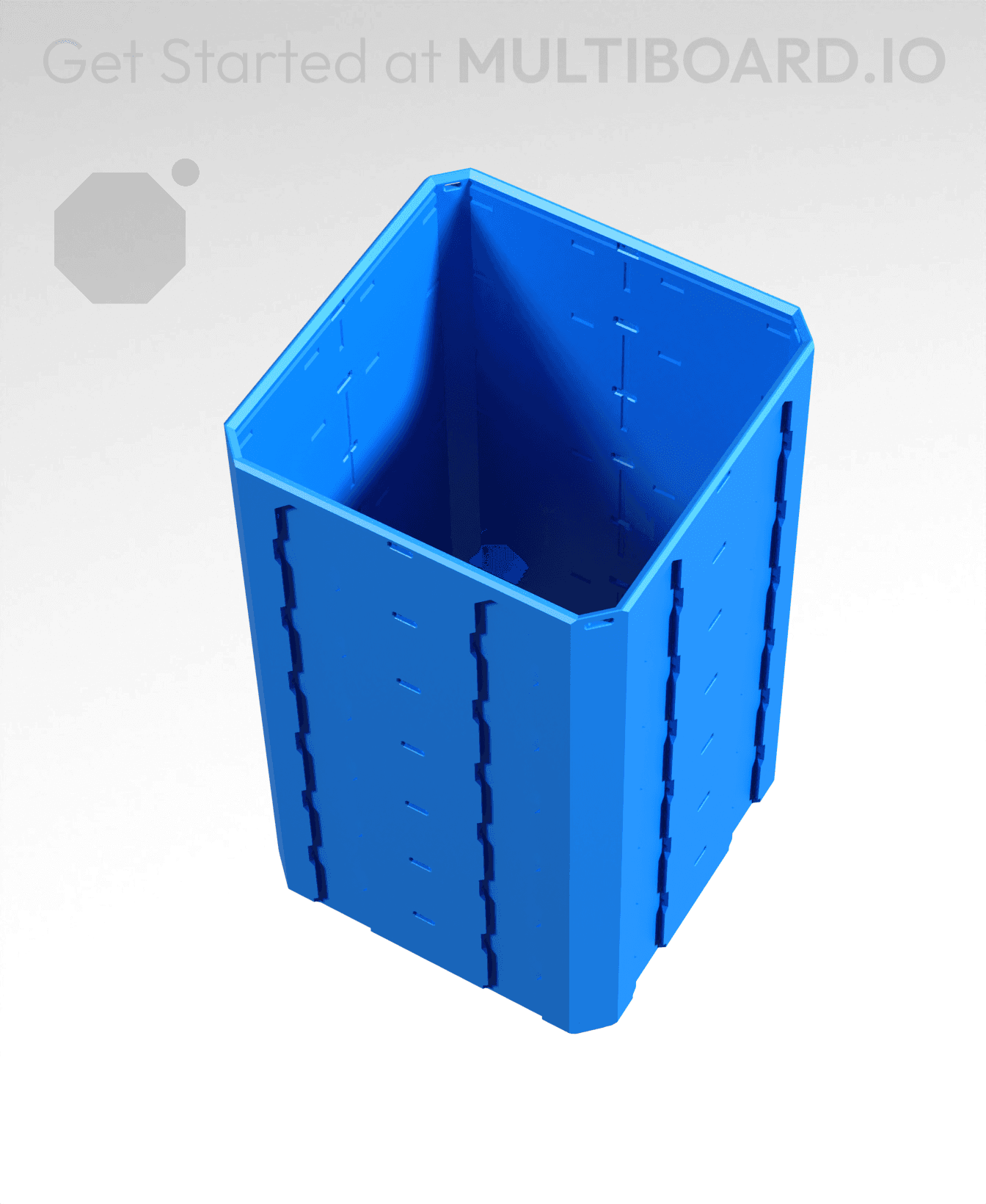 2x2x3·5 - Topped Multipoint Rail - Universal Click-In Multibin Shell Extension - Copy 3d model