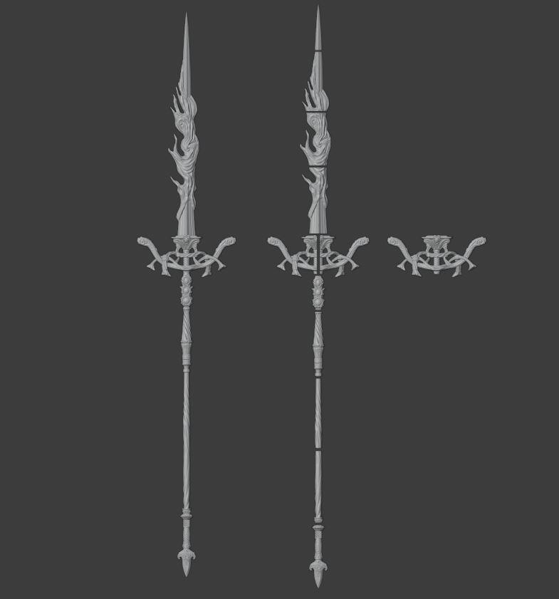 Spear of the Impaler from Messmer Elden Ring Shadow of the Erdtree 3d model