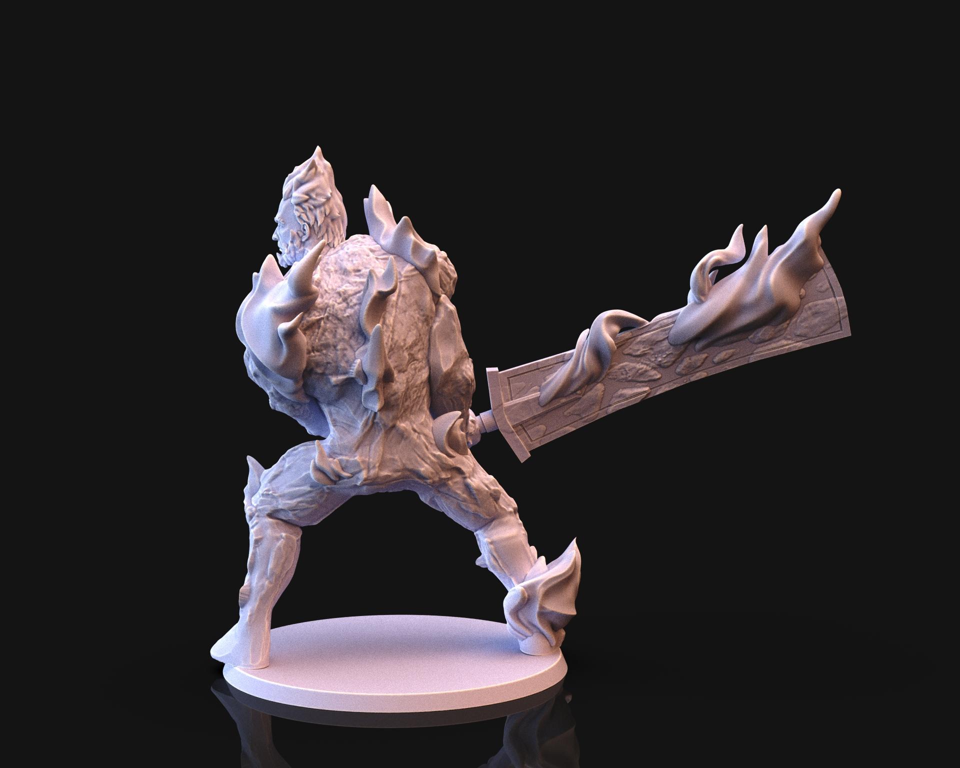 Fire Giant, 2 miniatures pack 3d model
